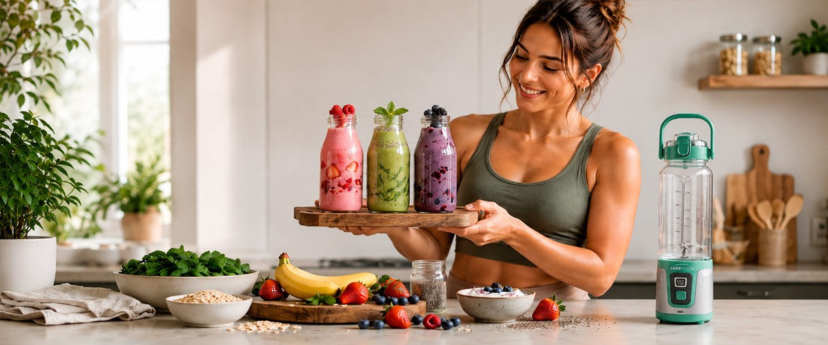 Cómo hacer smoothies saludables: 3 recetas fáciles con licuadora portátil