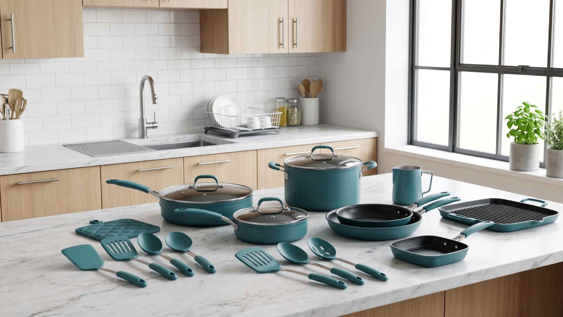 Set de utensilios de cocina premium para renovar tu hogar este año
