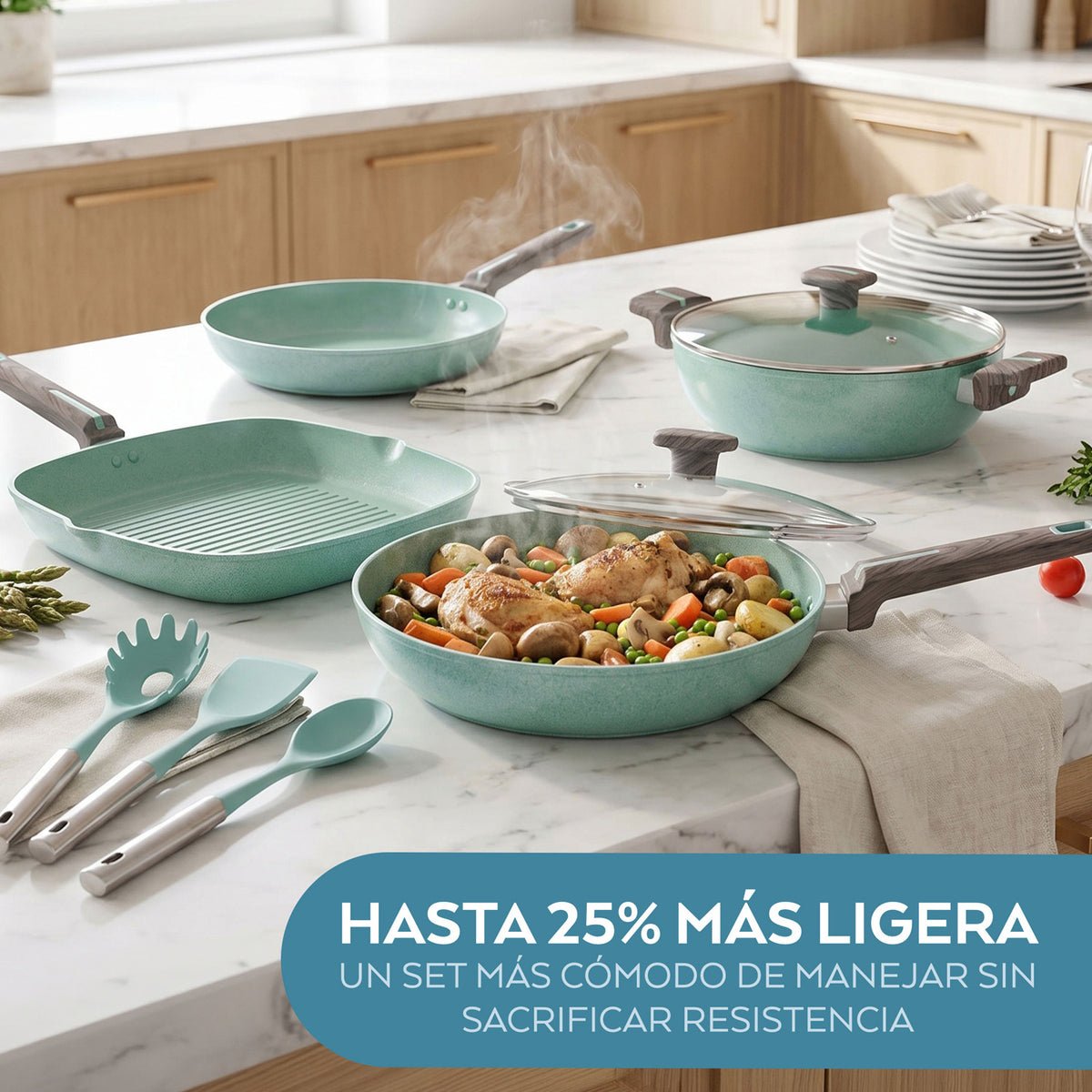 Batería de cocina Jade Cook Essentials 11 piezas