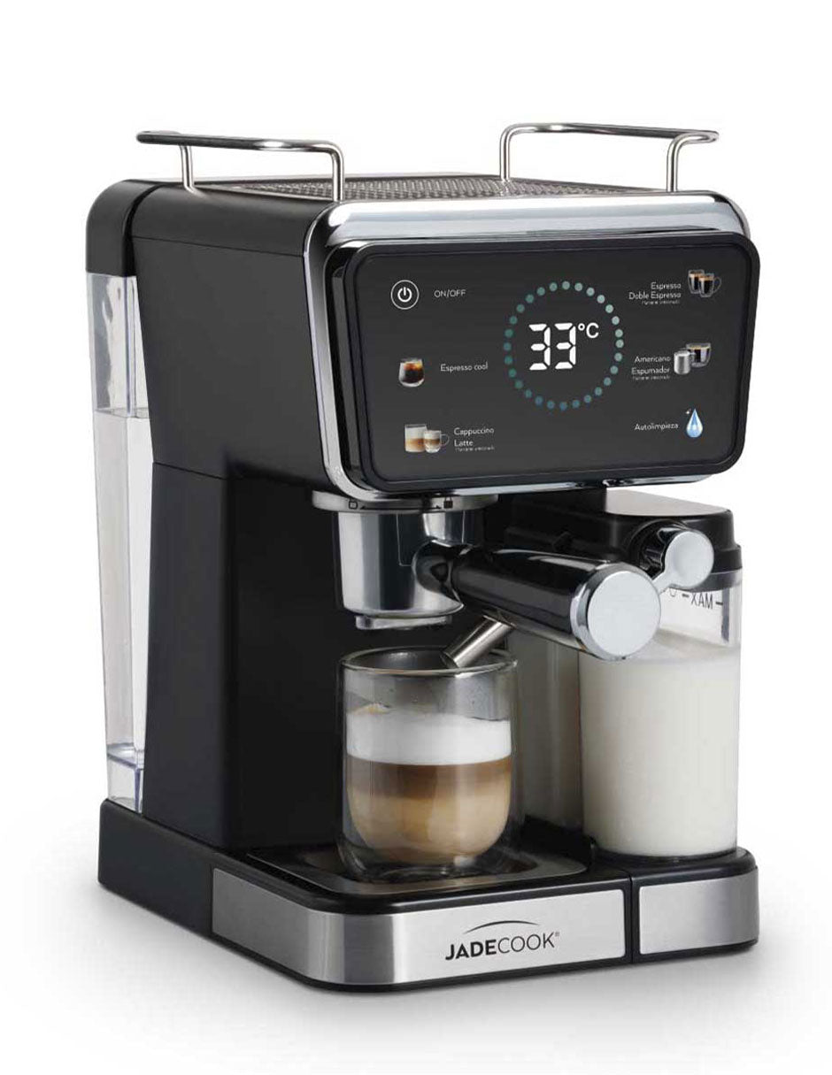 Máquina de espresso Digital Pro Jade Cook | Panel digital, espumador de leche, 20 bares de presión