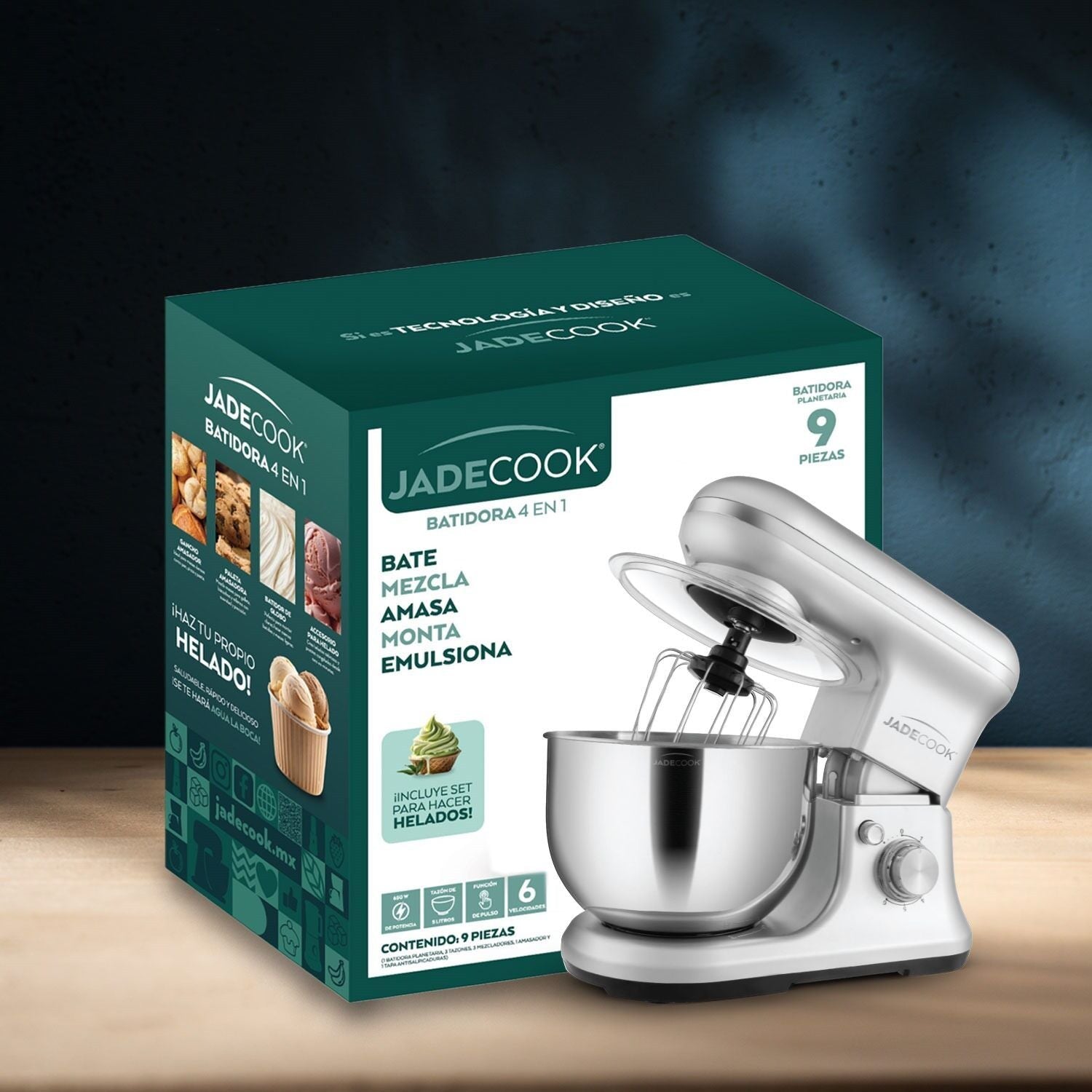 Batidora de pedestal 4 en 1 Jade Cook