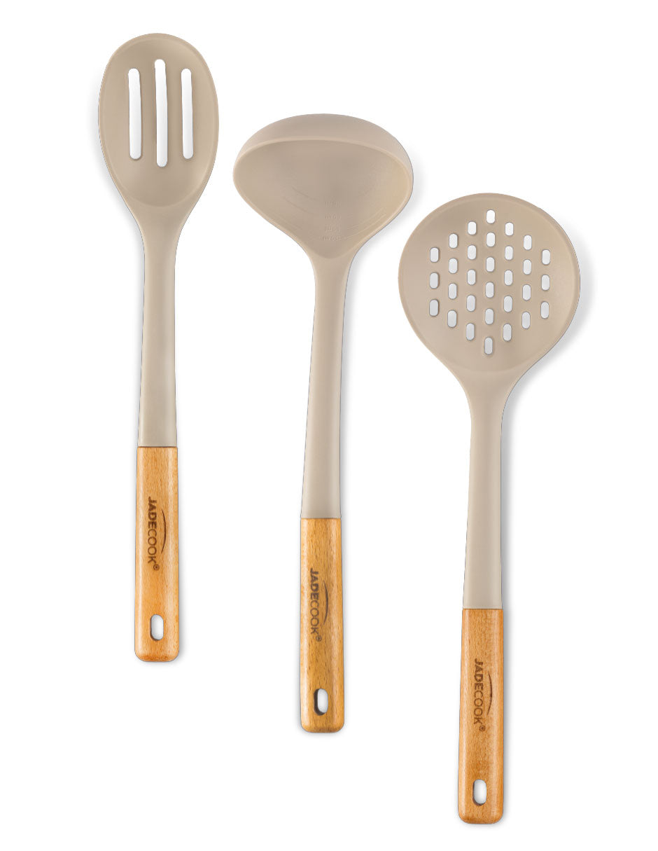 Juego de Utensilios 6 Piezas con Mangos de Madera Jade Cook