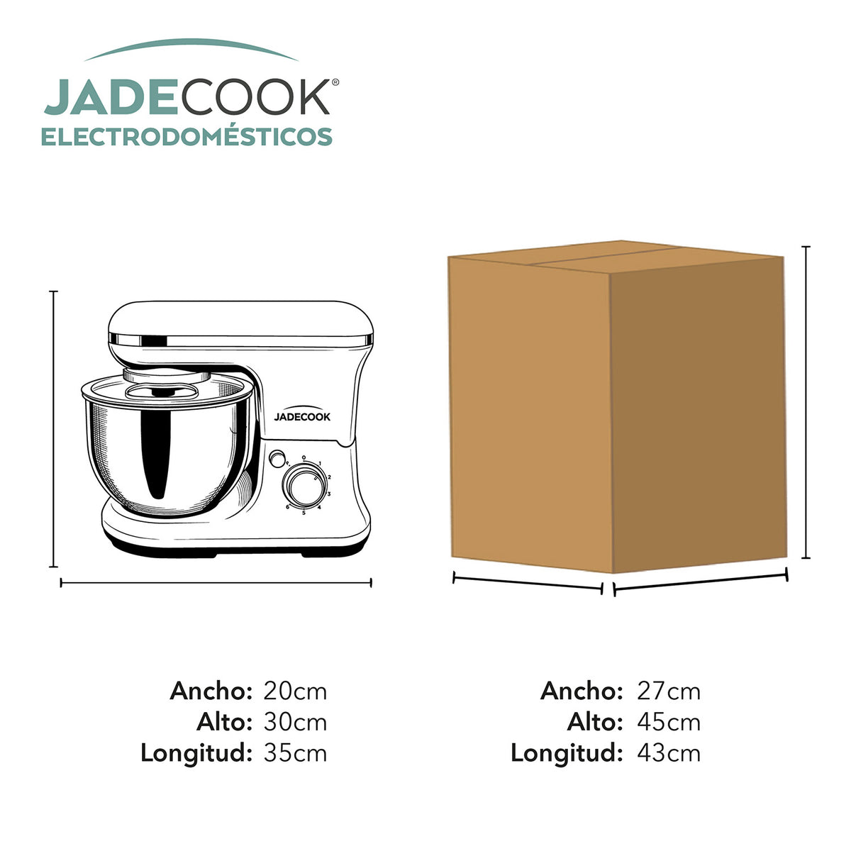 Batidora de pedestal 4 en 1 Jade Cook