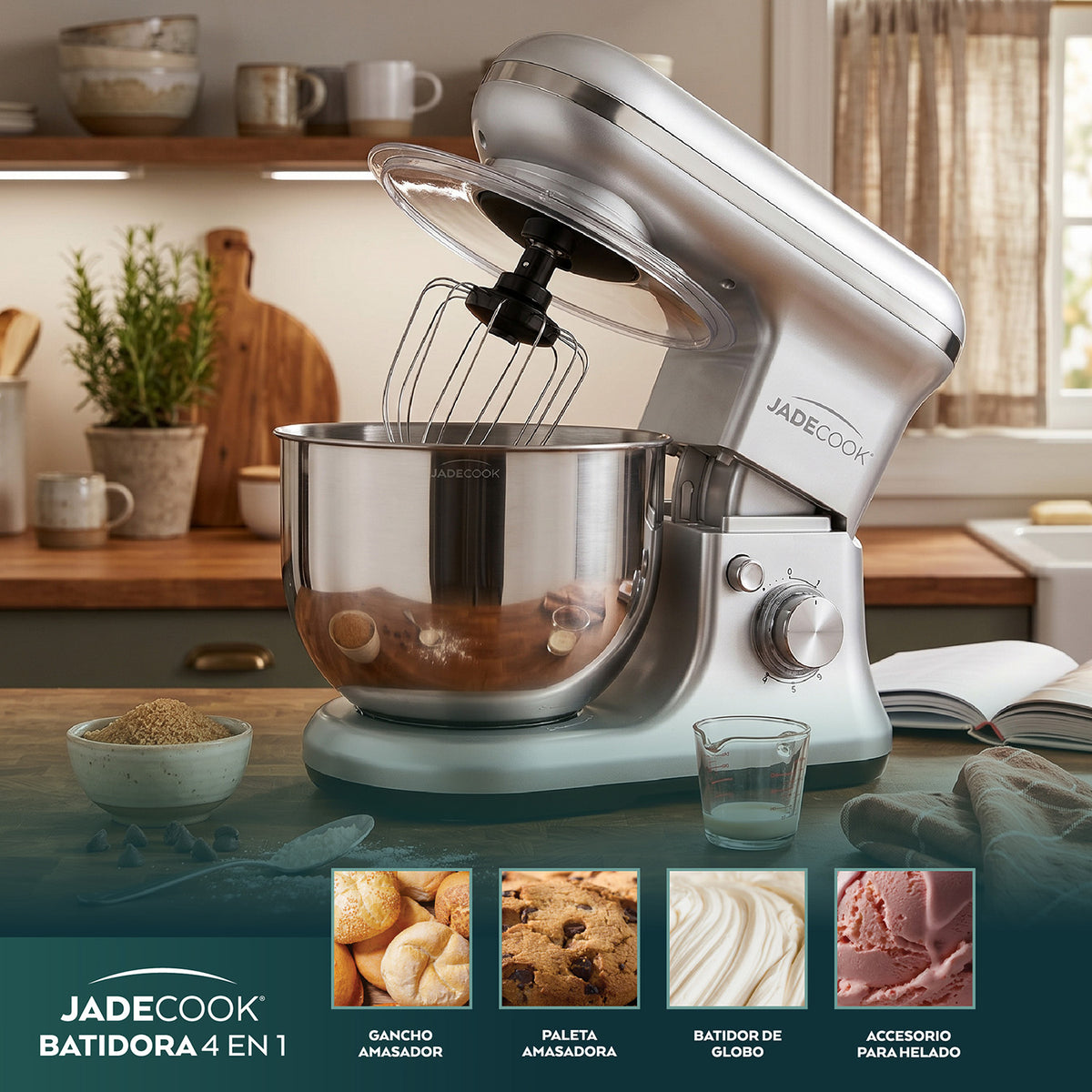 Batidora de pedestal 4 en 1 Jade Cook
