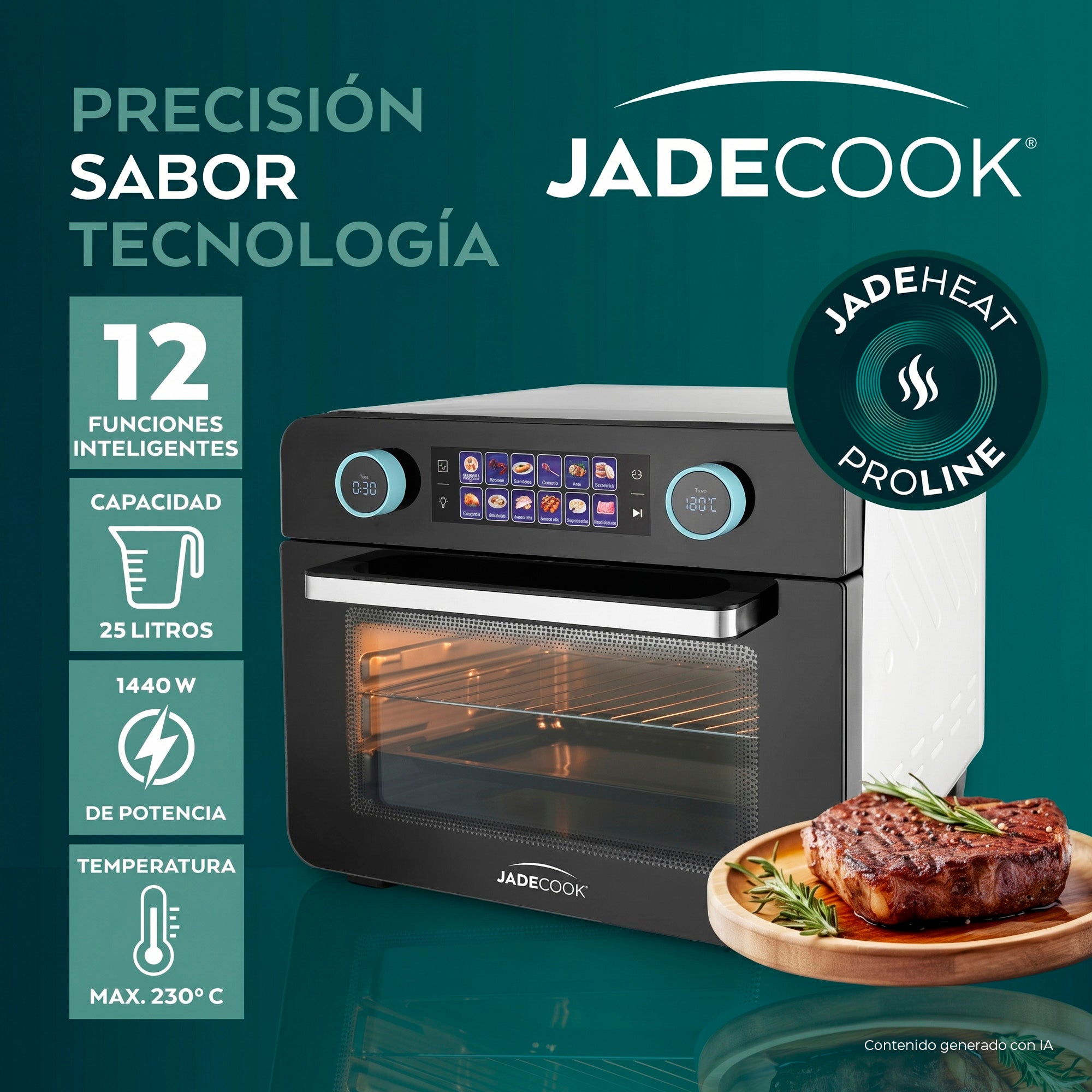 Horno Digital con Freidora de Aire 25 L Jade Electro