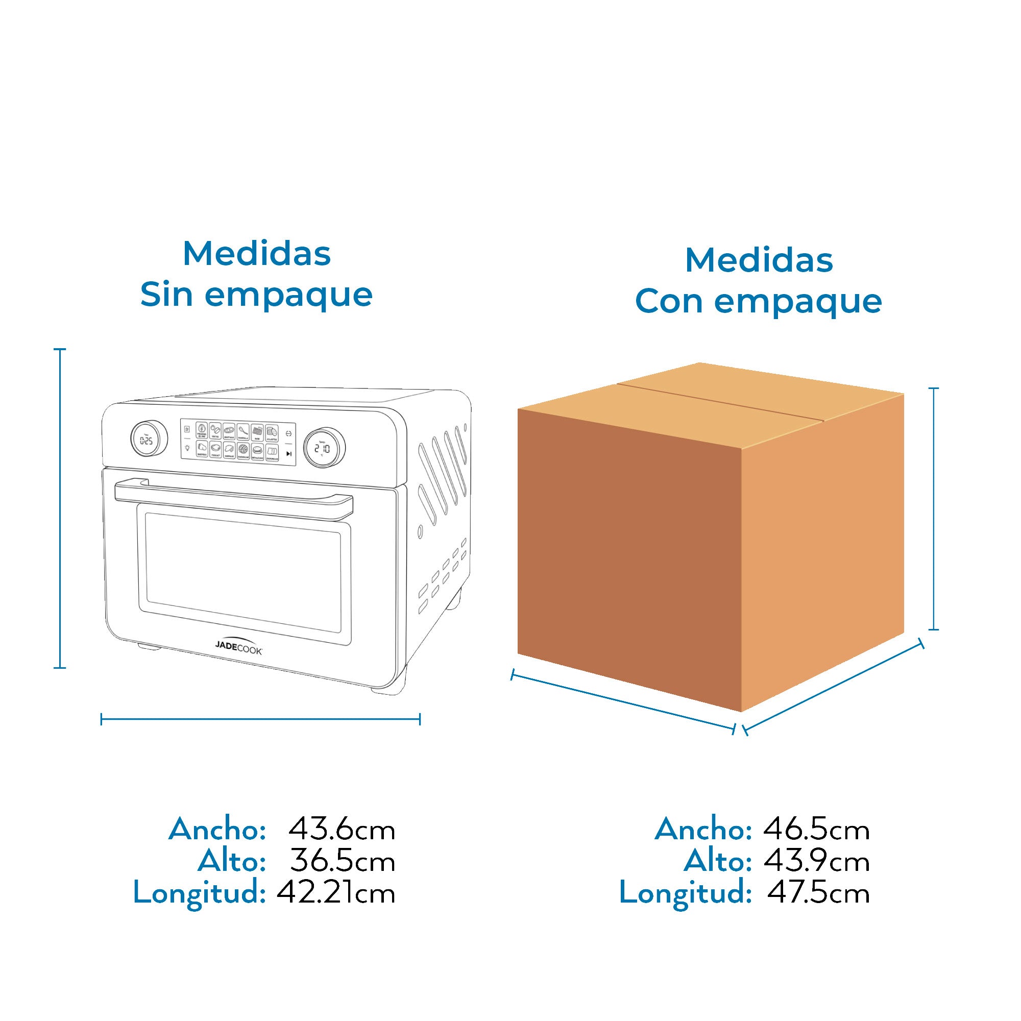 Horno Digital con Freidora de Aire 25 L Jade Electro