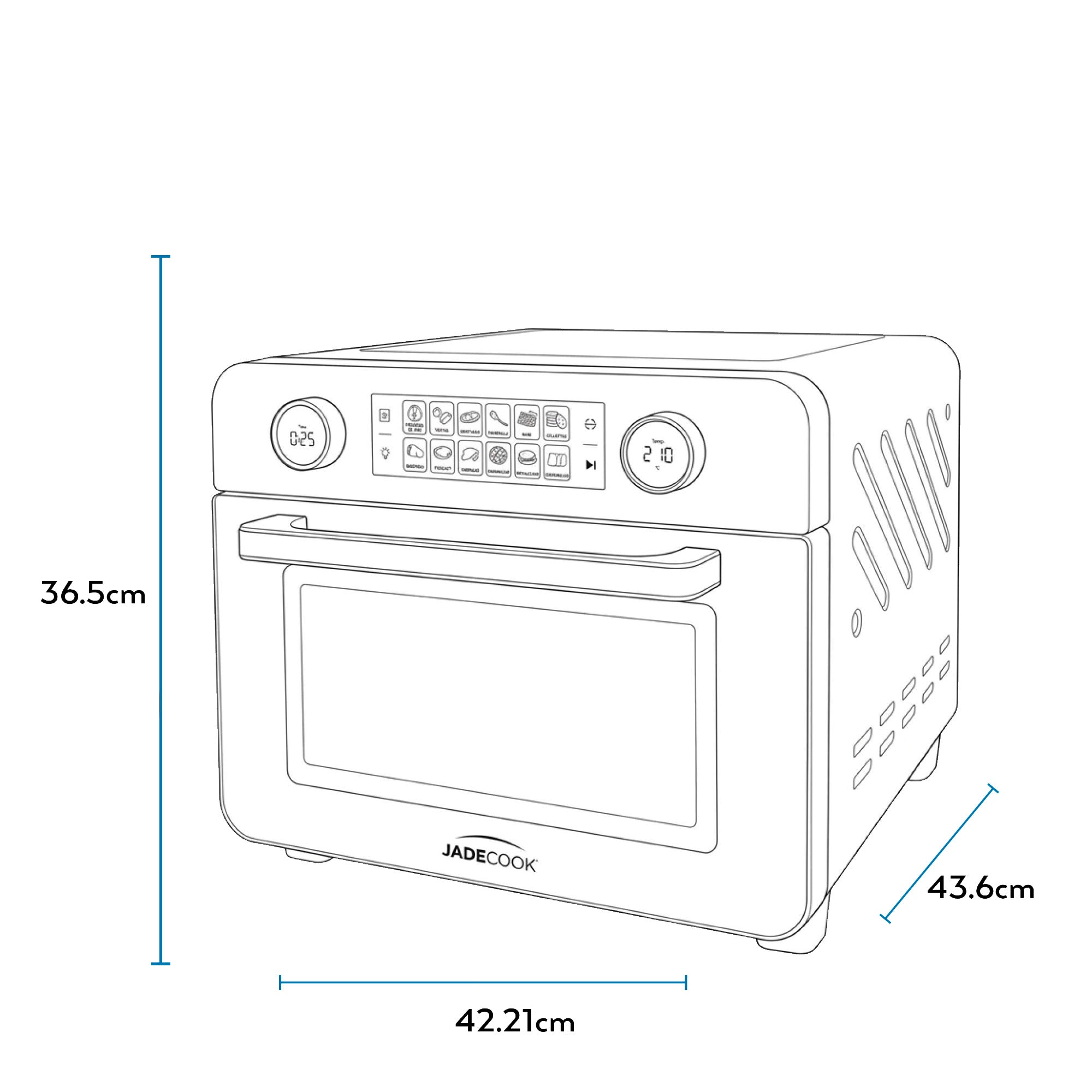 Horno Digital con Freidora de Aire 25 L Jade Electro