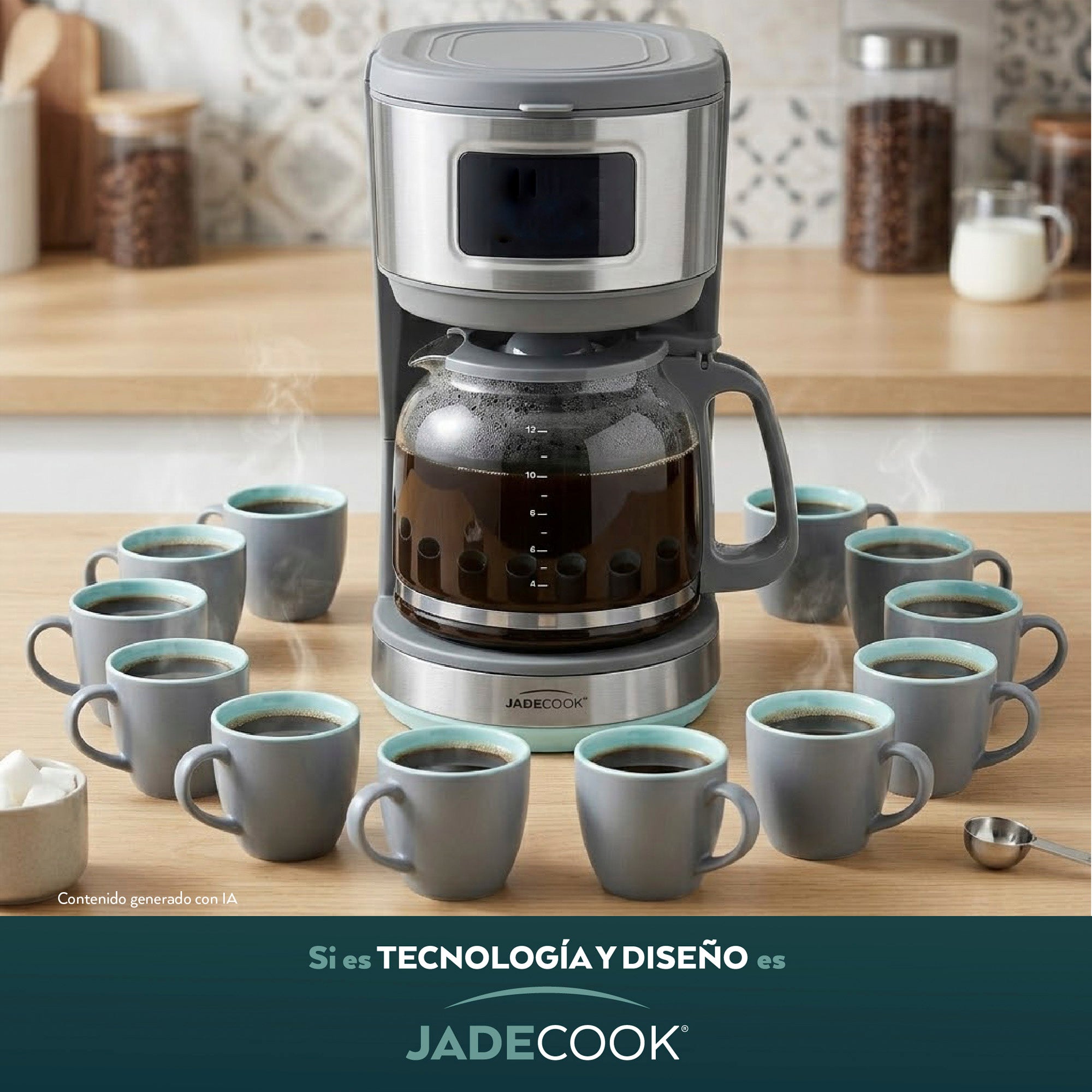 Cafetera programable 12 tazas Jade Cook