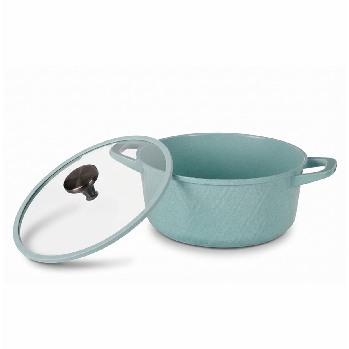 Olla de 24 cm con Tapa de Vidrio Templado Jade Cook Double Diamond