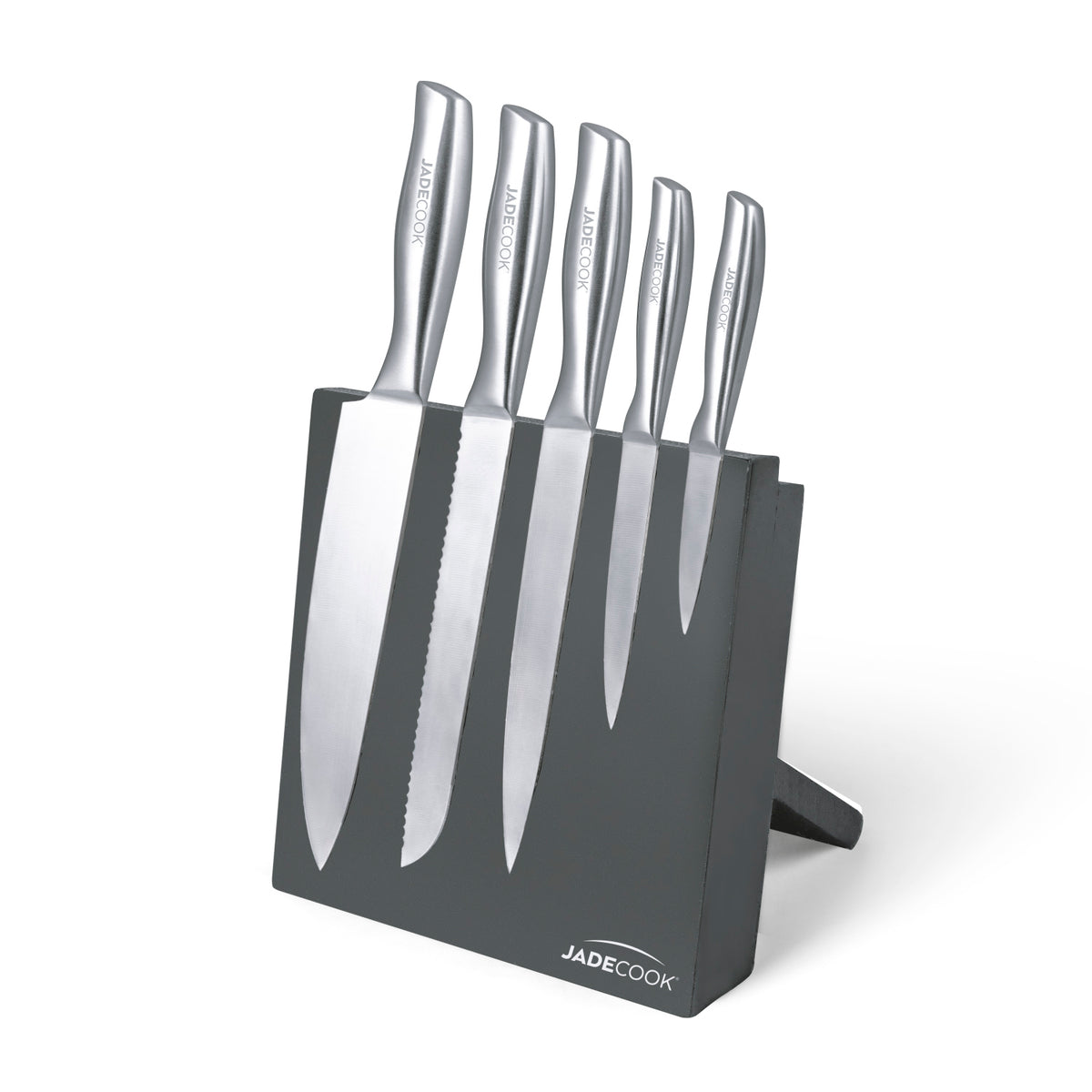 Juego de Cuchillos de Acero Inoxidable Jade Cook con Base Imantada 6 Piezas