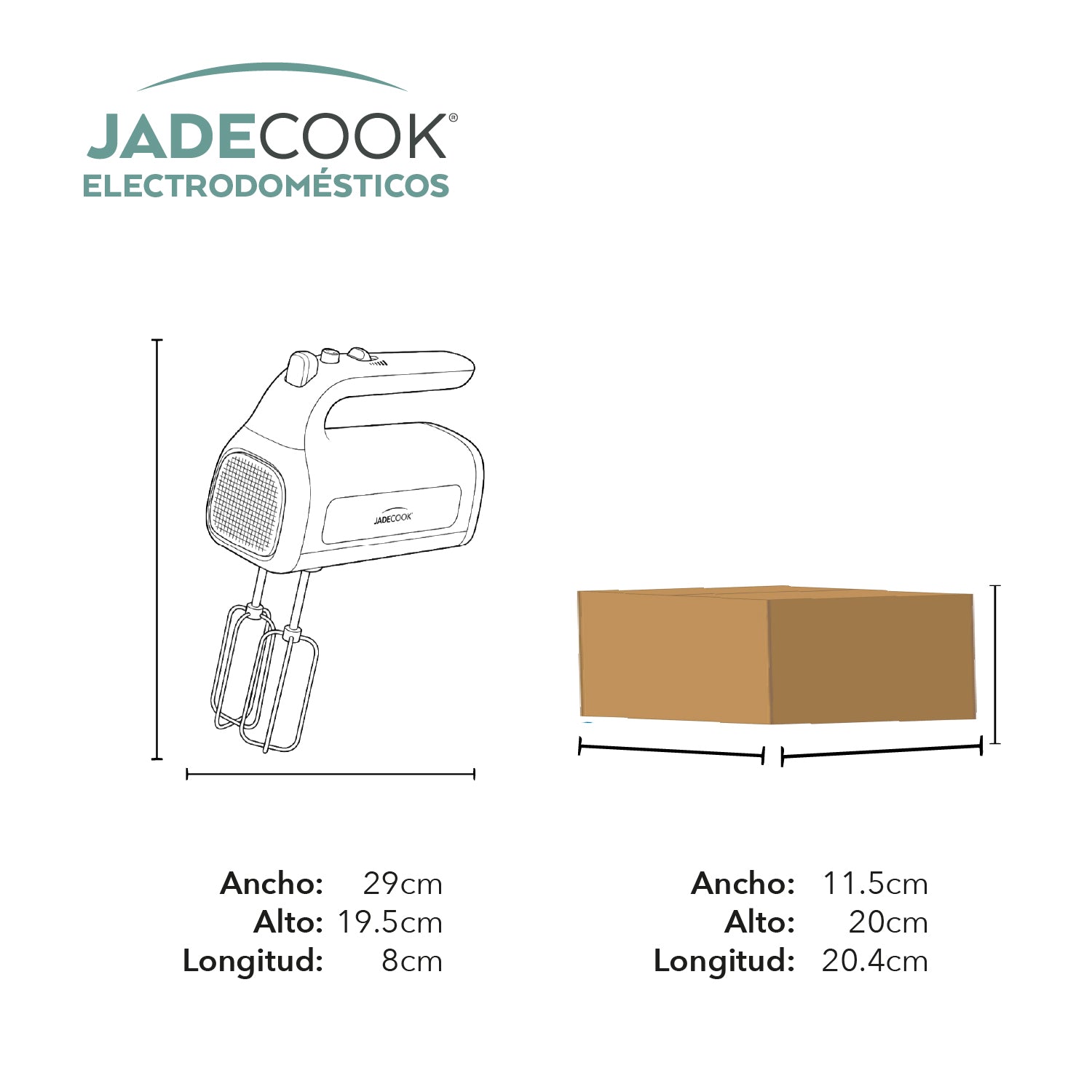 Batidora manual con accesorios Jade Cook