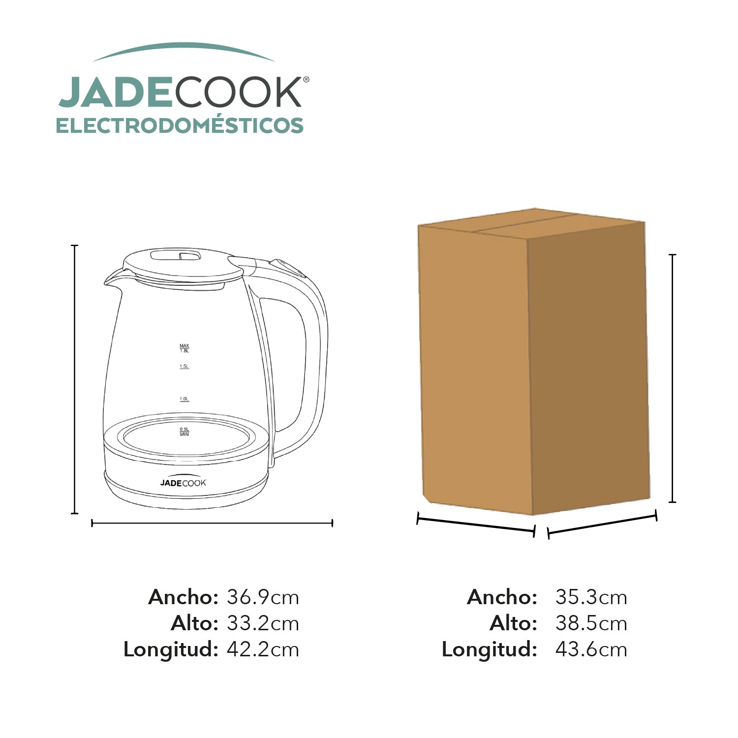Jade Electro Tetera 1.8L 1000 w