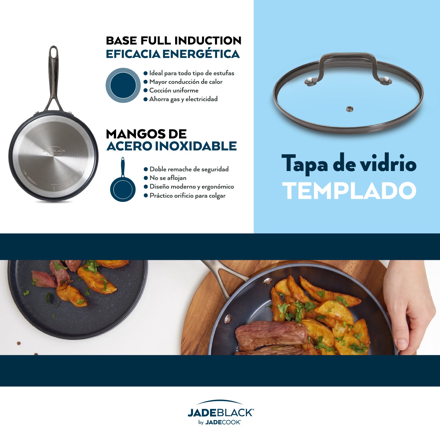 Batería de cocina Jade Black 20 piezas