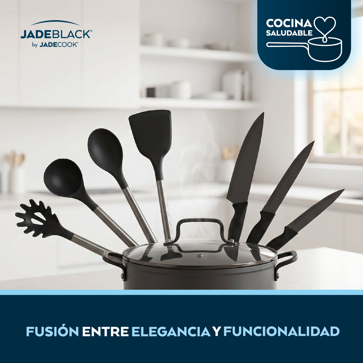Batería de cocina Jade Black 20 piezas