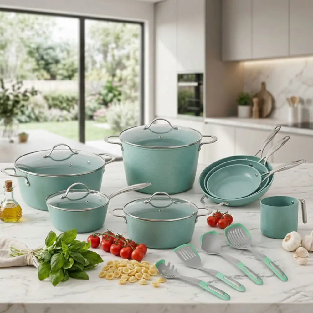 Batería de cocina Jade Chef 17 piezas by Jade Cook | Antiadherente