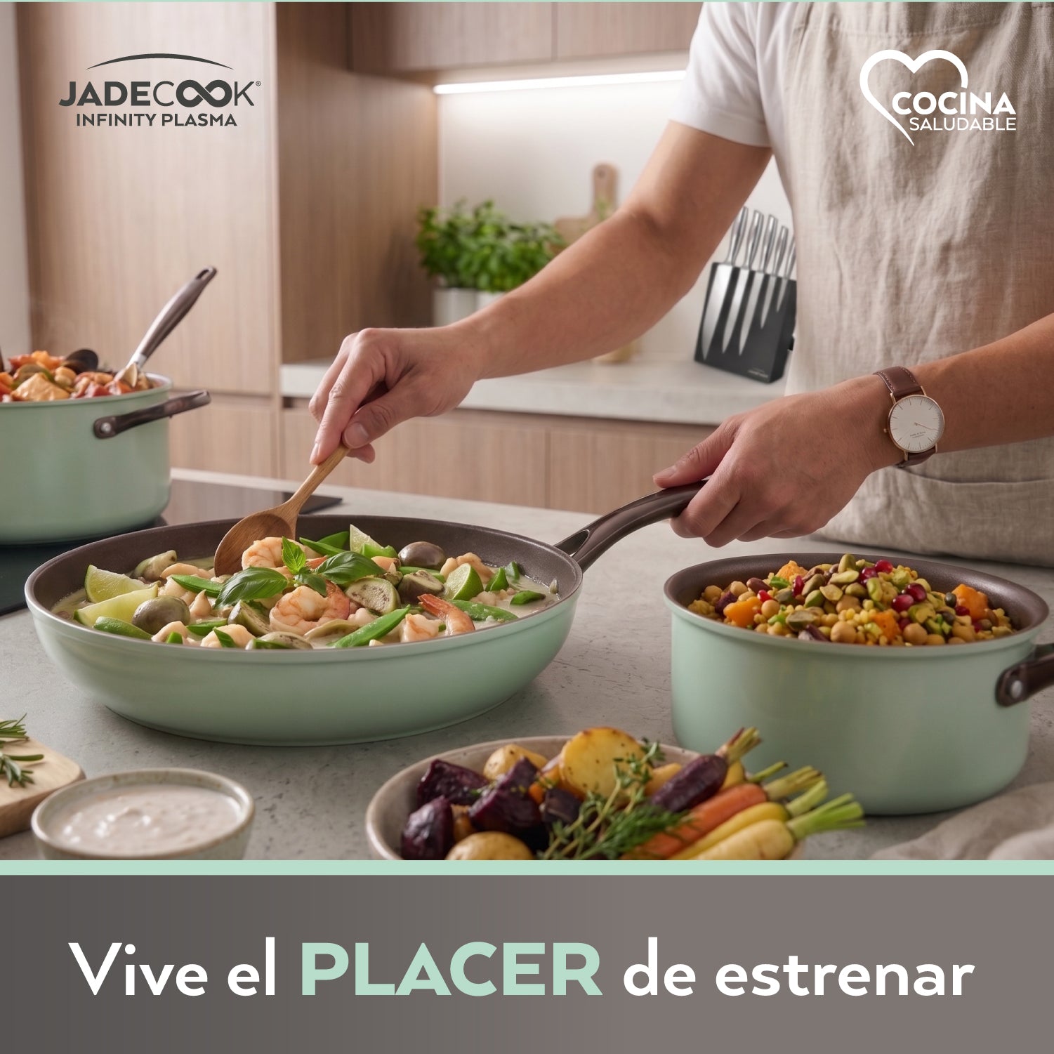 Batería de cocina Jade Cook Infinity Plasma 15 pz