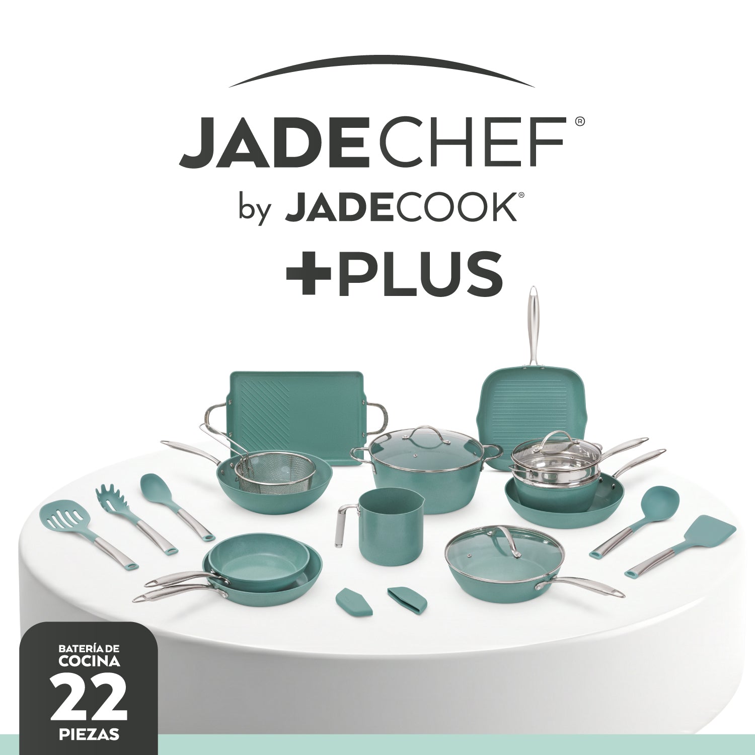 Batería de cocina Jade Chef +Plus 22 piezas