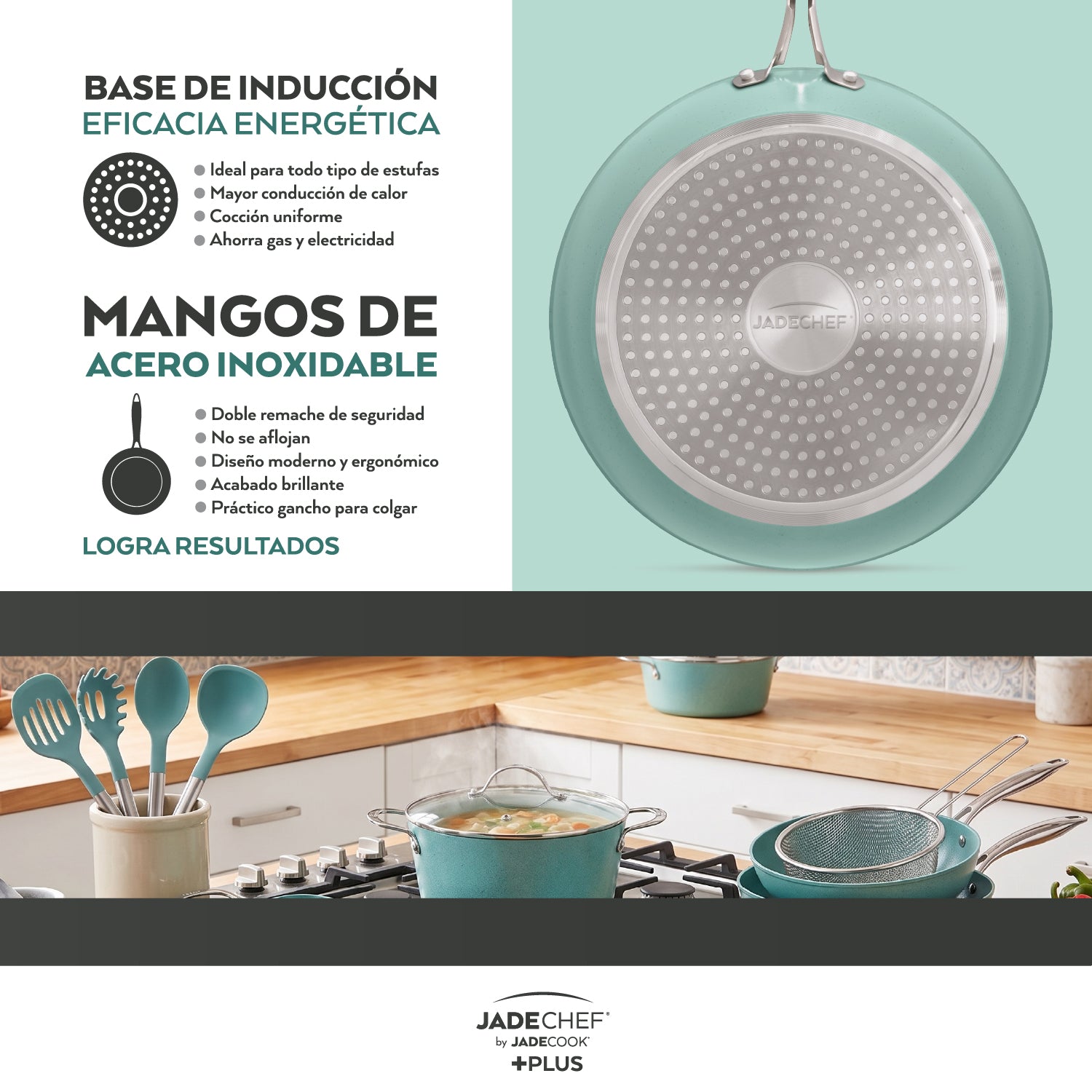 Batería de cocina Jade Chef +Plus 22 piezas