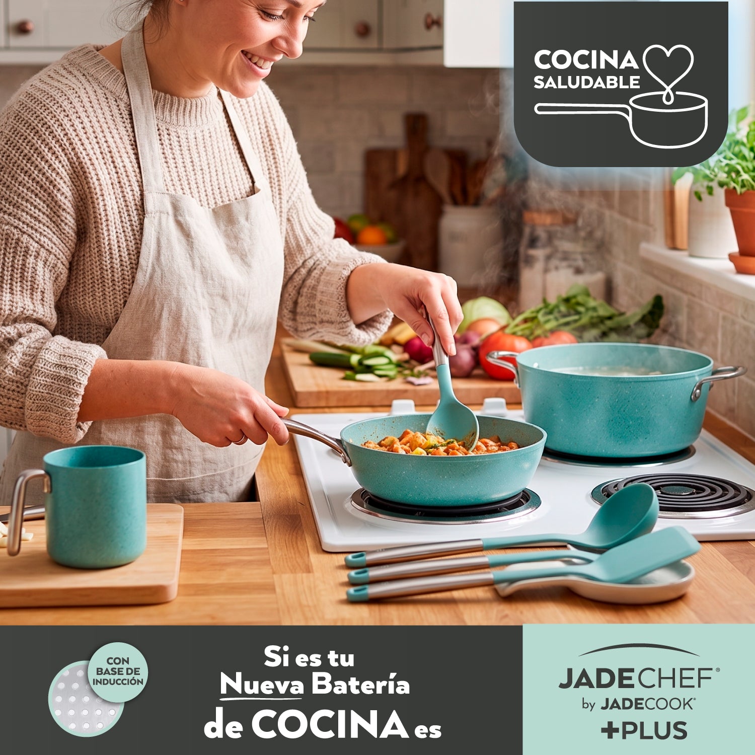 Batería de cocina Jade Chef +Plus 22 piezas