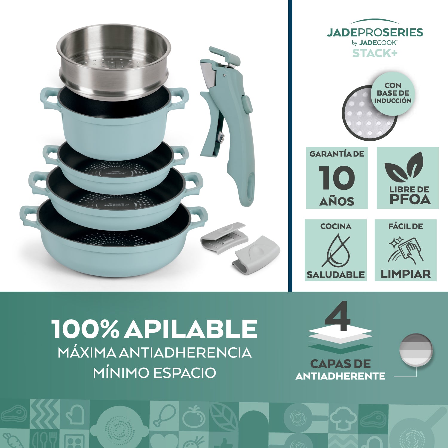 Batería apilable Jade ProSeries 17 piezas