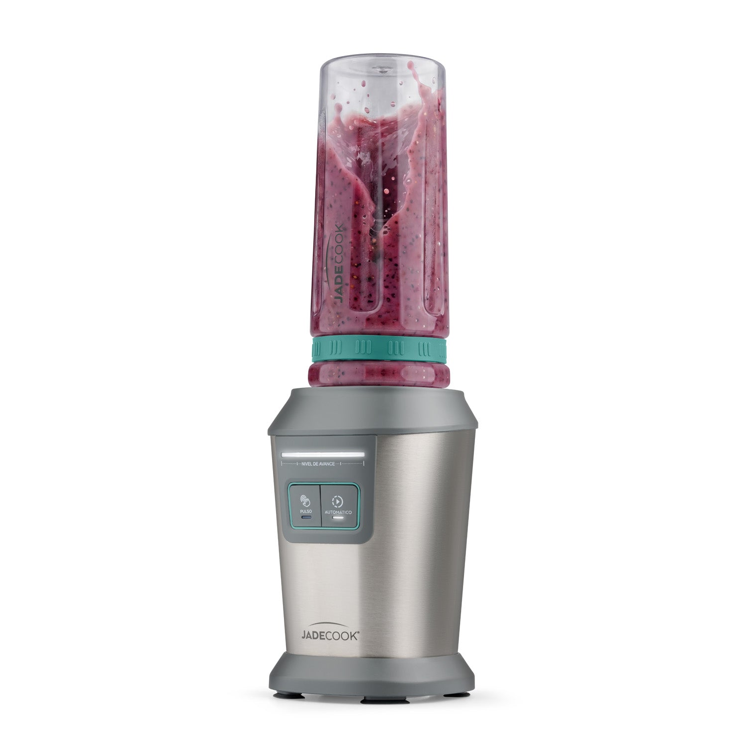 Licuadora Personal JadeCook Quick Blend 700W con Vasos Portátiles Easy Go