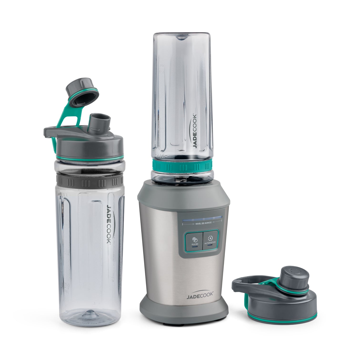 Licuadora Personal JadeCook Quick Blend 700W con Vasos Portátiles Easy Go