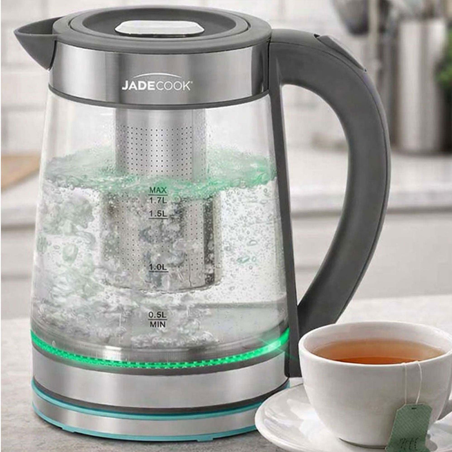 Tetera Eléctrica con Infusor Jade Cook 1.7L
