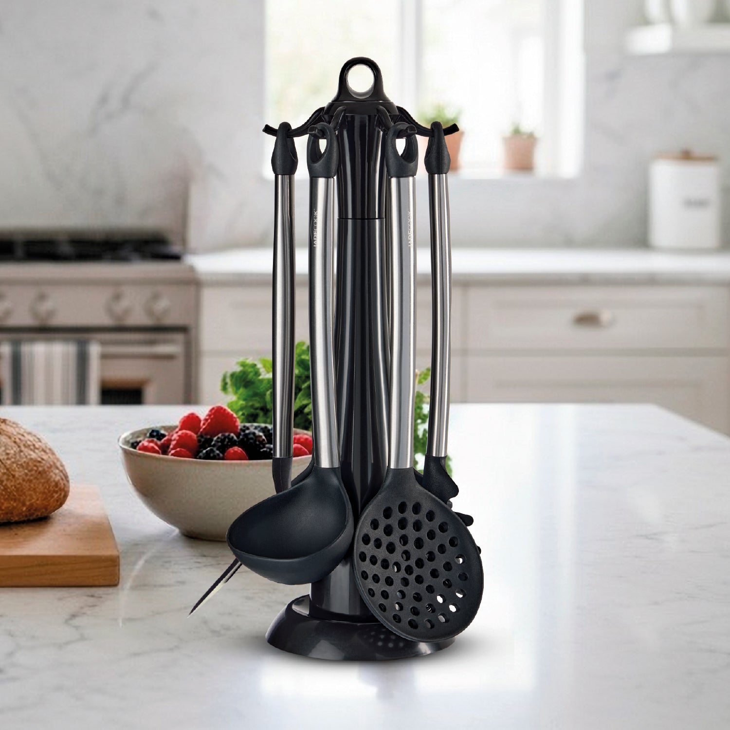 Set de Utensilios 6 Piezas Silver Touch Jade Cook