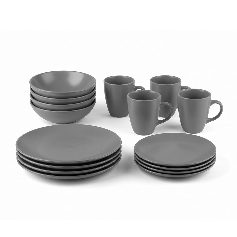 Vajilla de Cerámica 16 piezas Jade Cook Gris