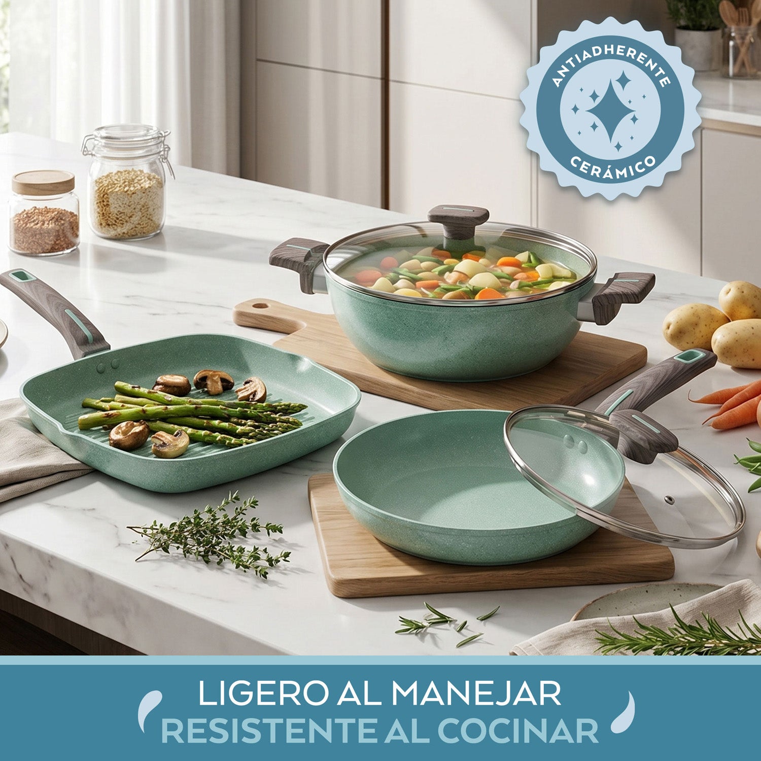 Batería de cocina Jade Cook Essentials 11 piezas