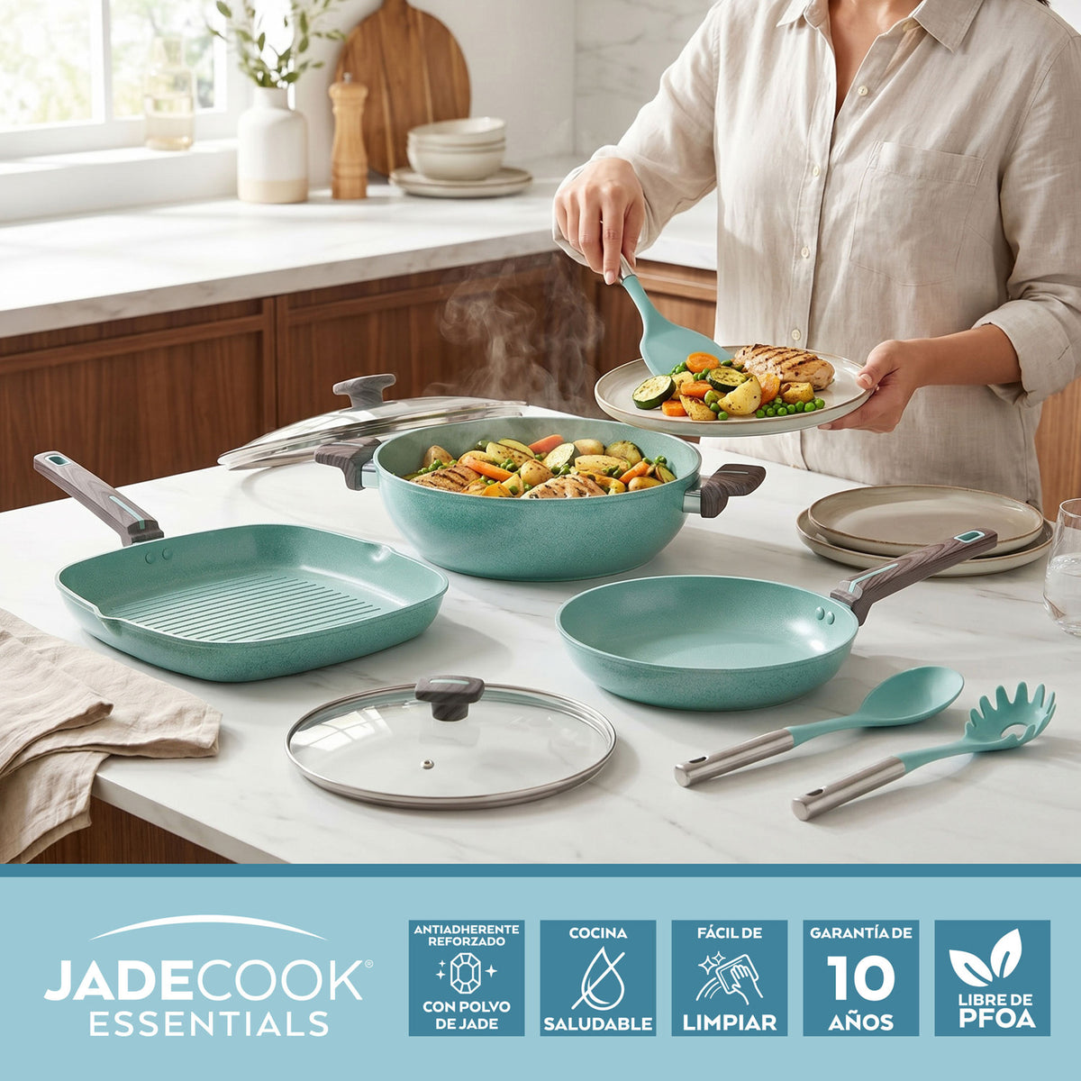 Batería de cocina Jade Cook Essentials 11 piezas