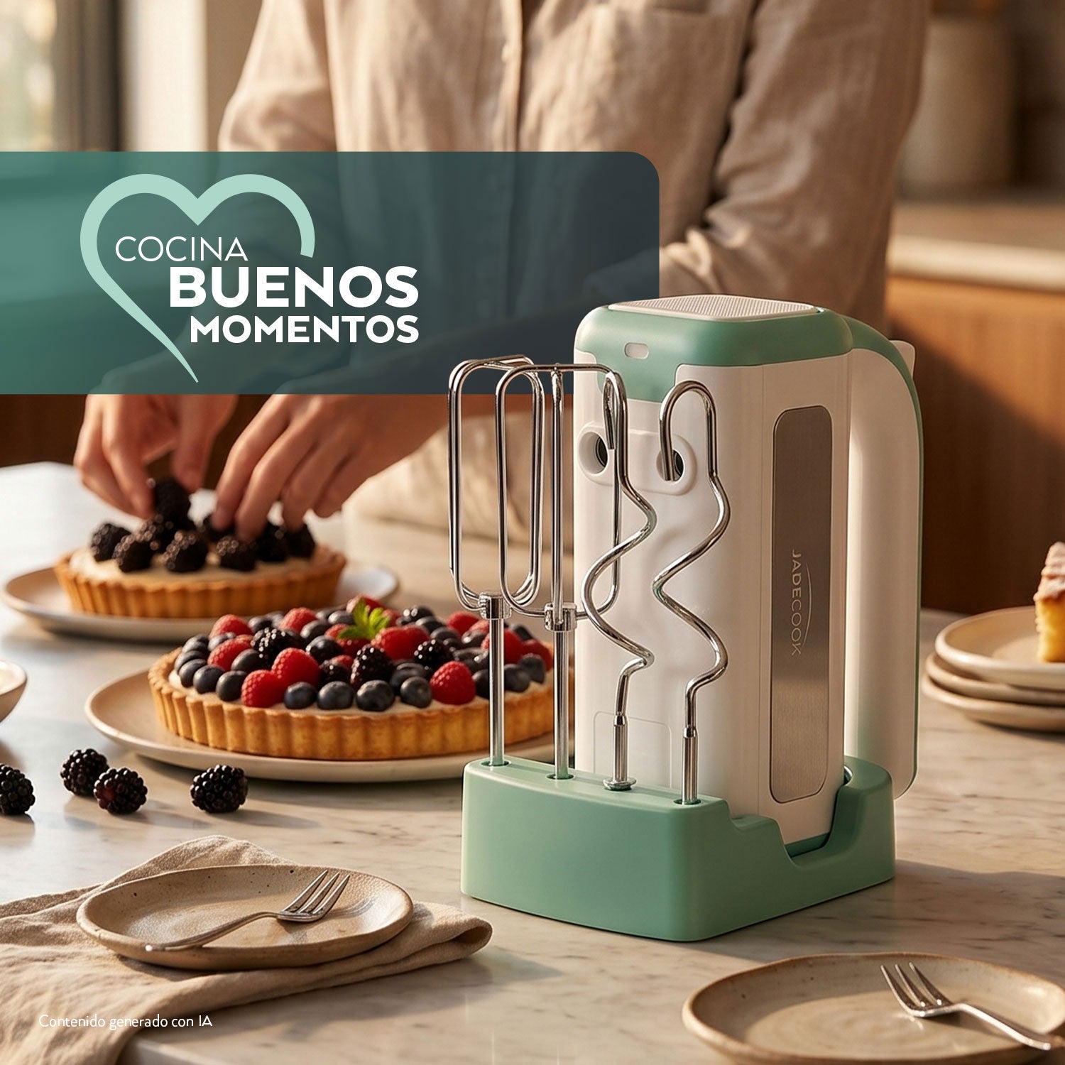 Batidora manual con accesorios Jade Cook