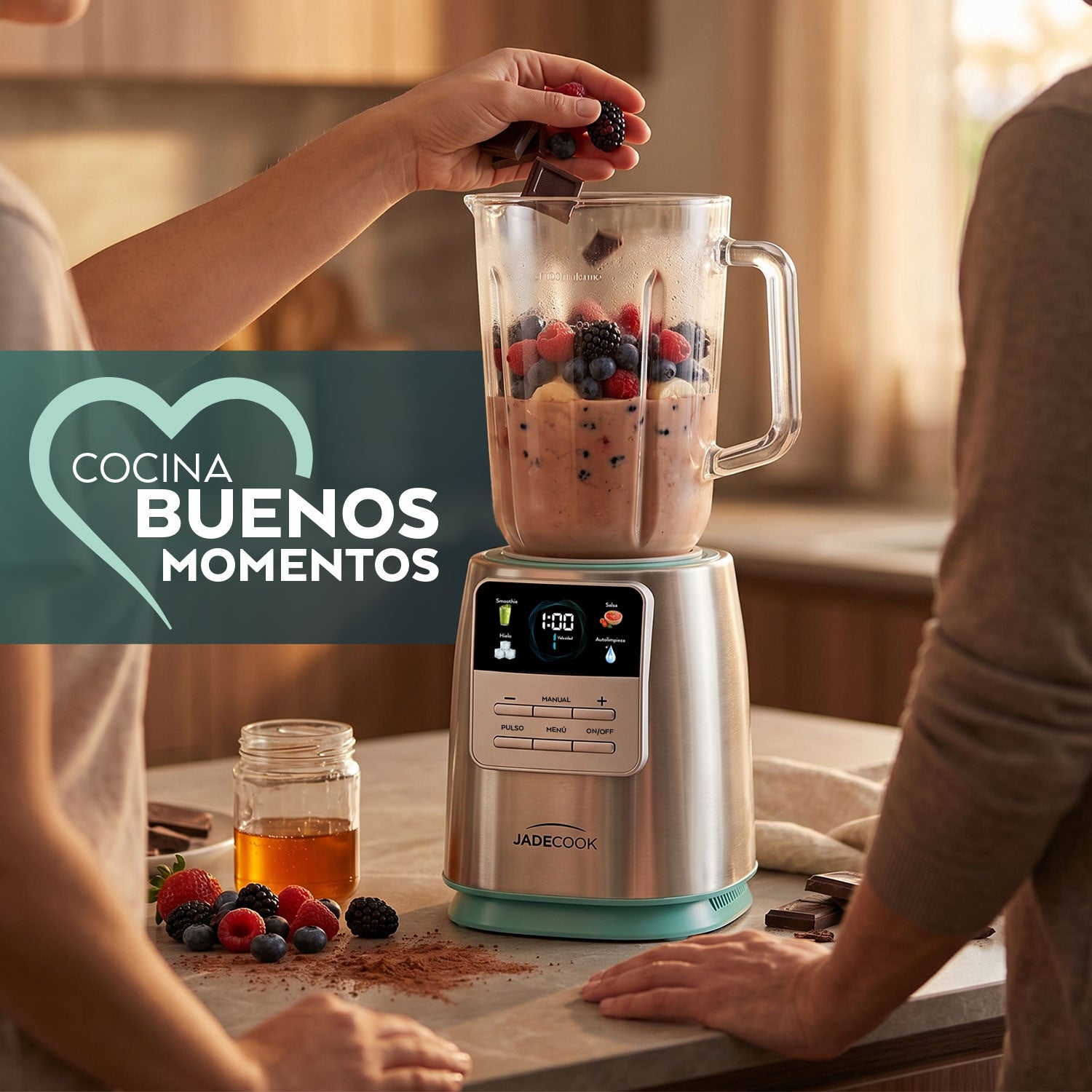 Licuadora Digital Jade Cook 1400 Watts