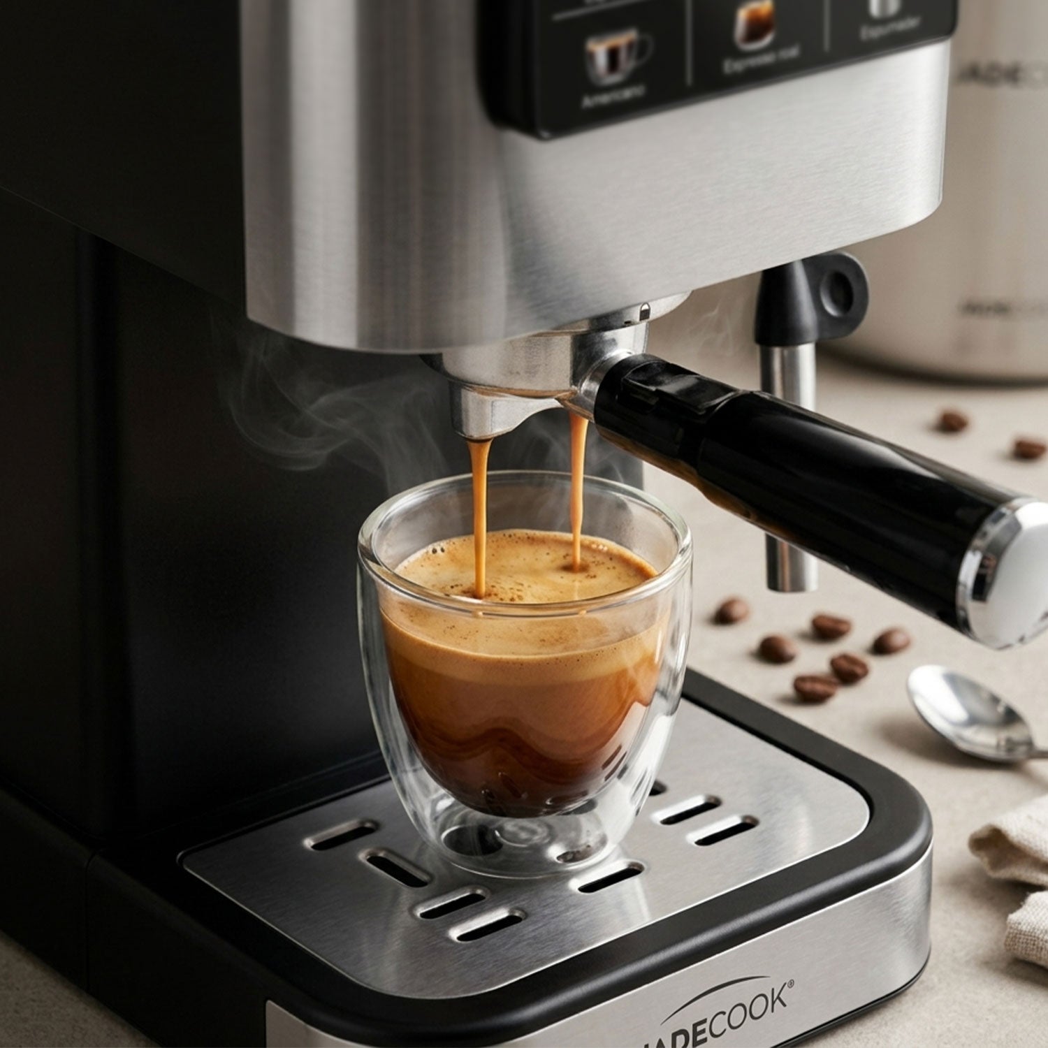 Máquina de Espresso con Panel Digital Jade Cook con espumador de leche
