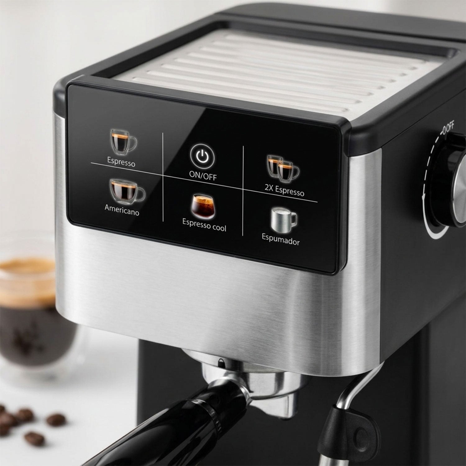 Máquina de Espresso con Panel Digital Jade Cook con espumador de leche