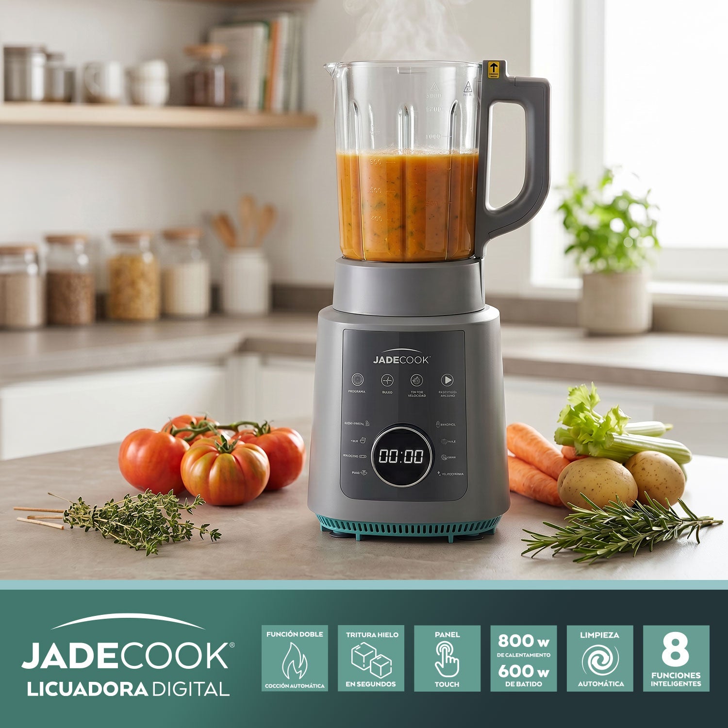 Licuadora de Cocción Mix & Heat Jade Cook