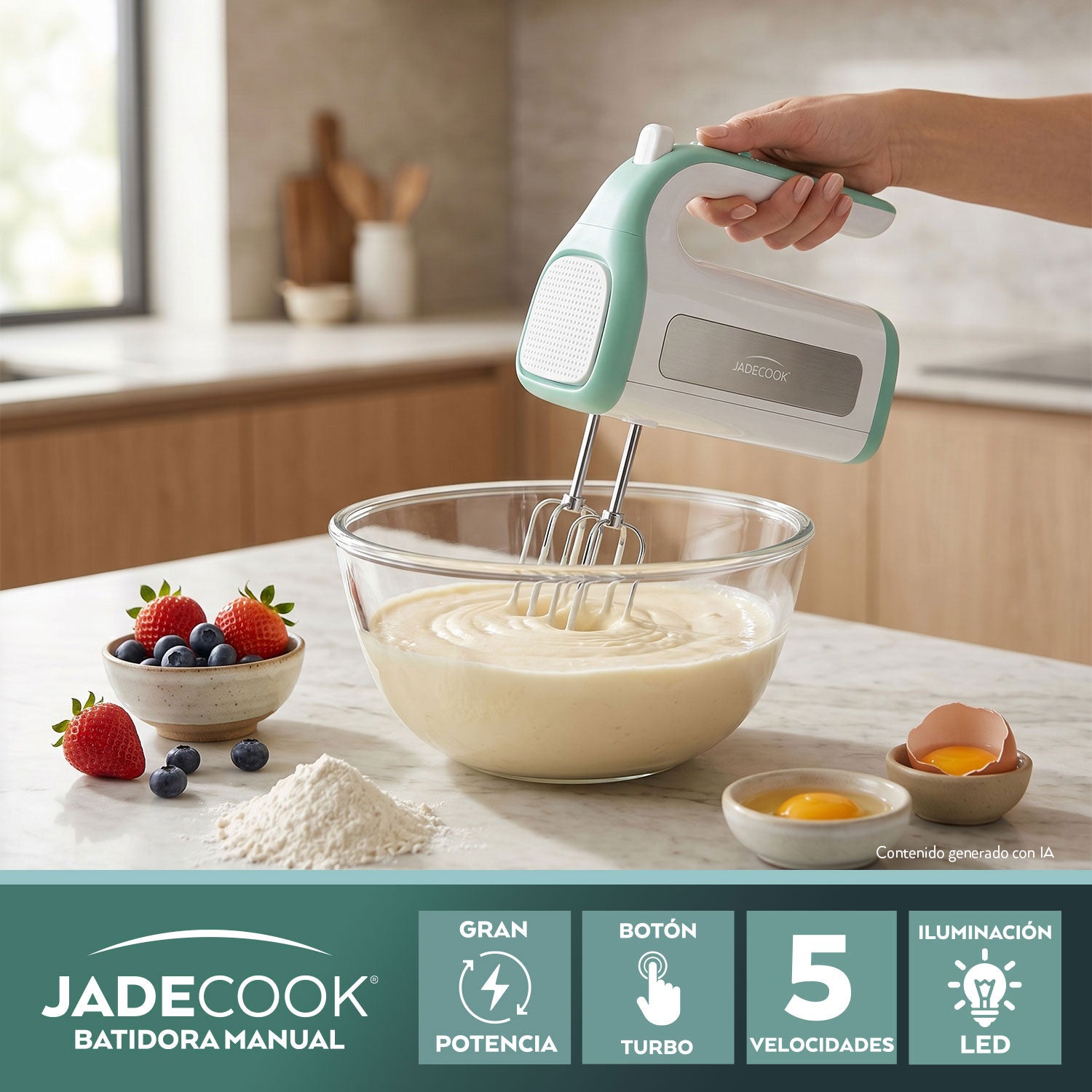 Batidora manual con accesorios Jade Cook