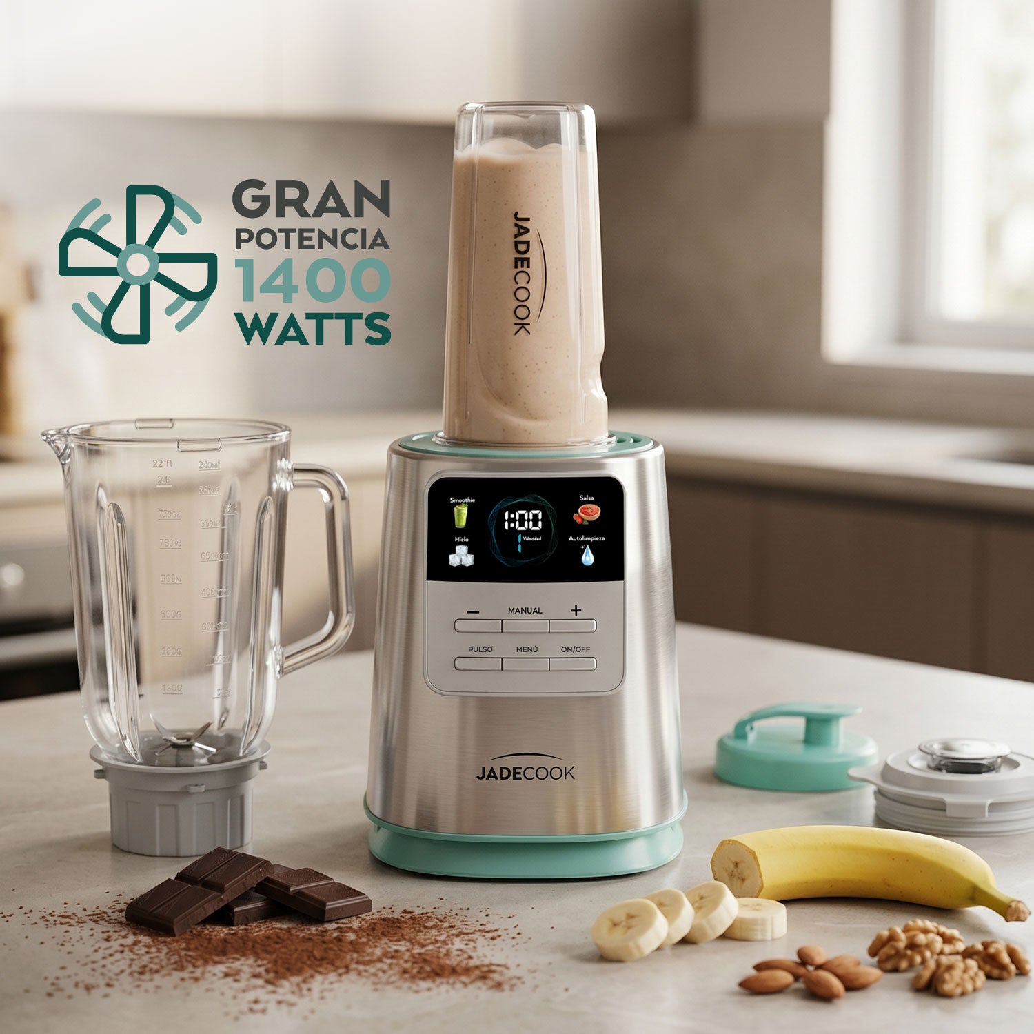 Licuadora Digital Jade Cook 1400 Watts