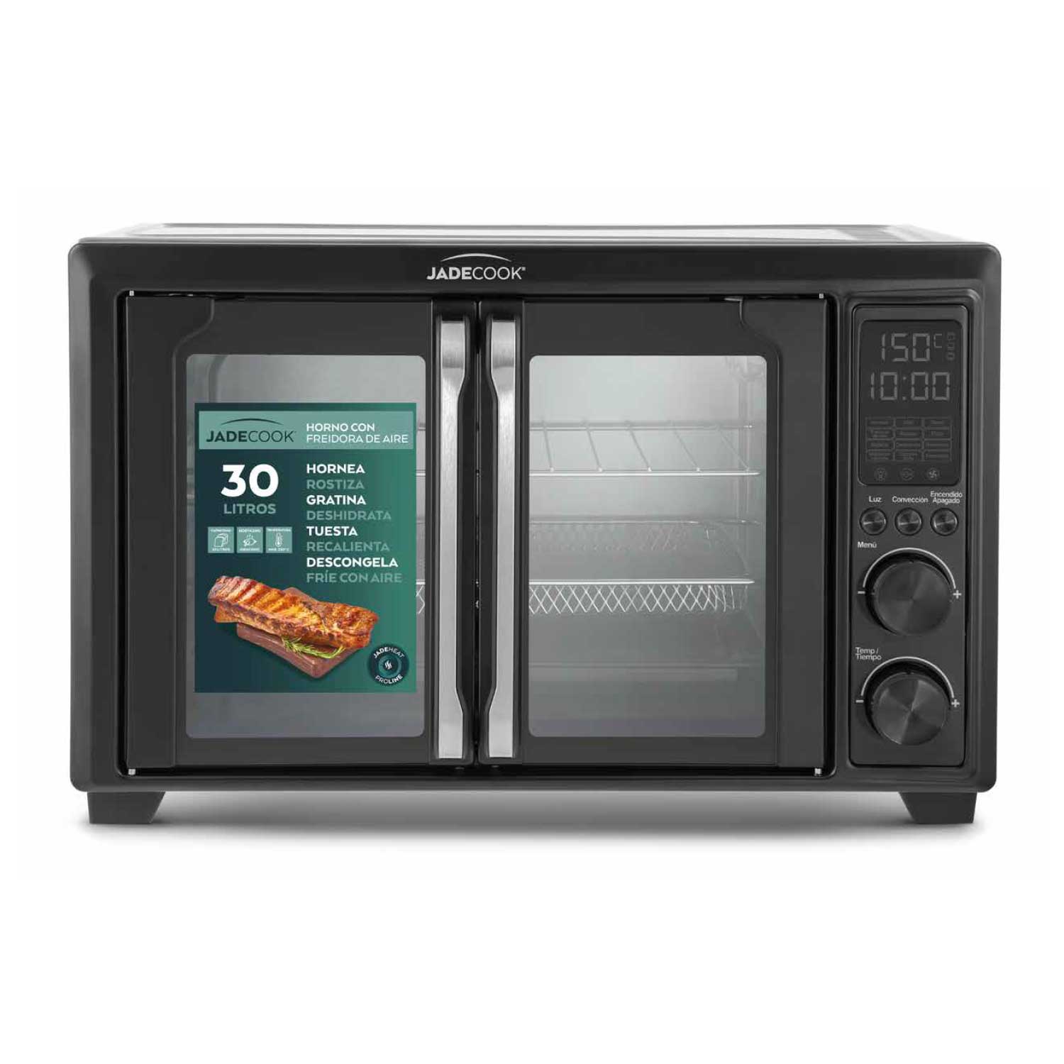 Horno con Freidora de Aire 30 L Jade Cook con Convección y Rosticero