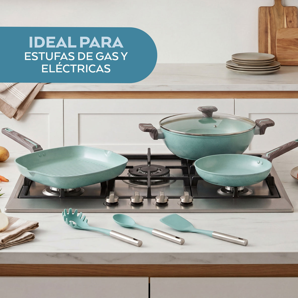 Batería de cocina Jade Cook Essentials 11 piezas