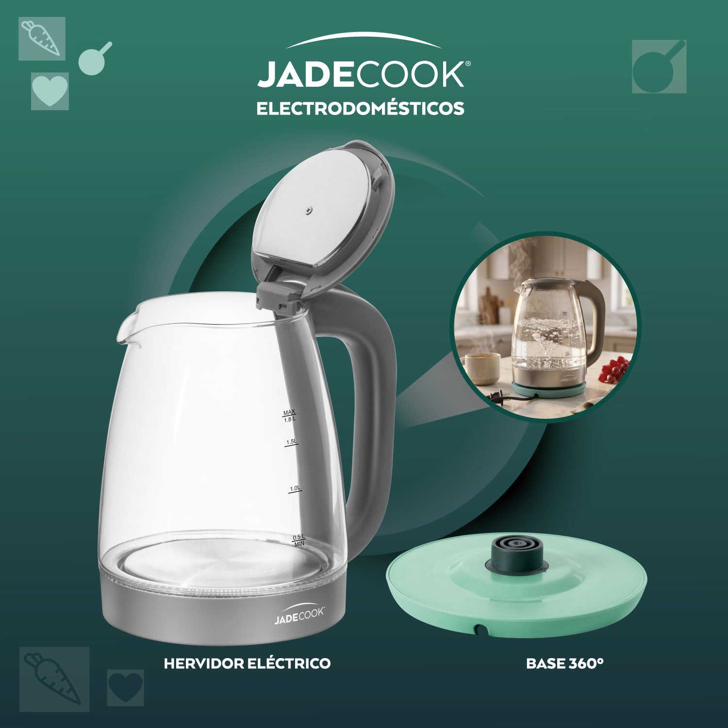 Jade Electro Tetera 1.8L 1000 w