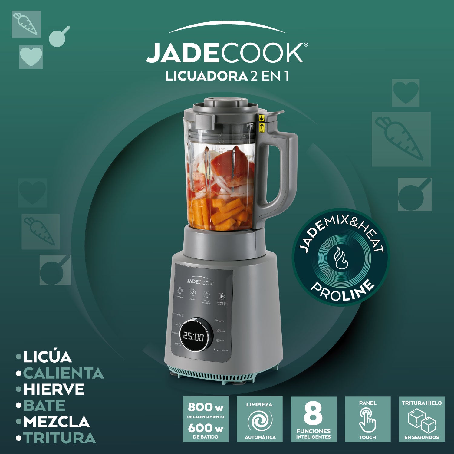 Licuadora de Cocción Mix & Heat Jade Cook