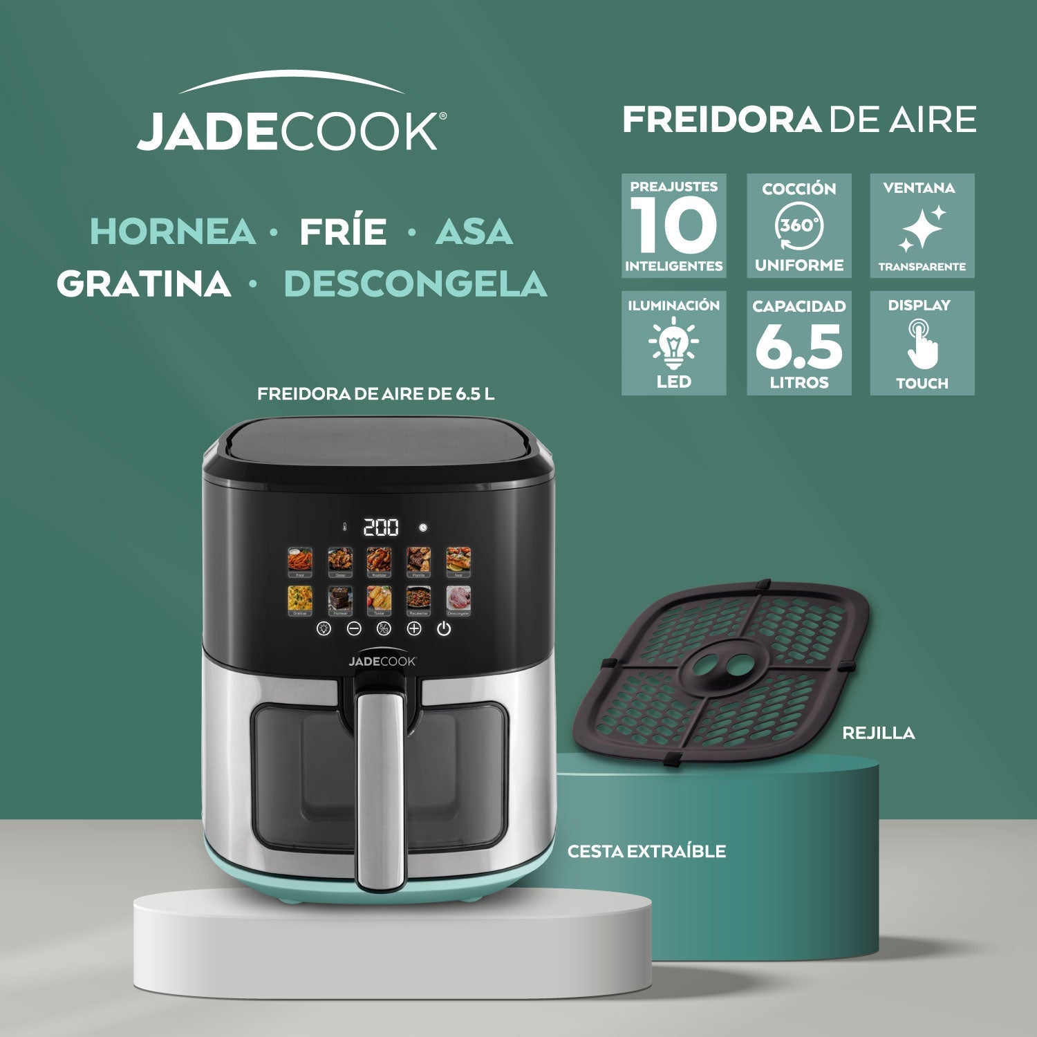 Freidora de Aire Digital Jade Cook 6.5L