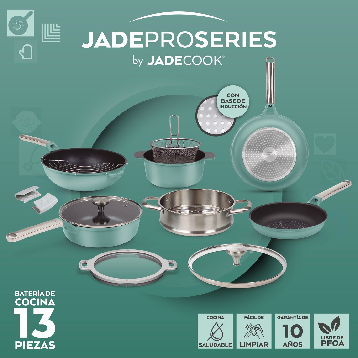 Batería de cocina Jade ProSeries 13 Piezas