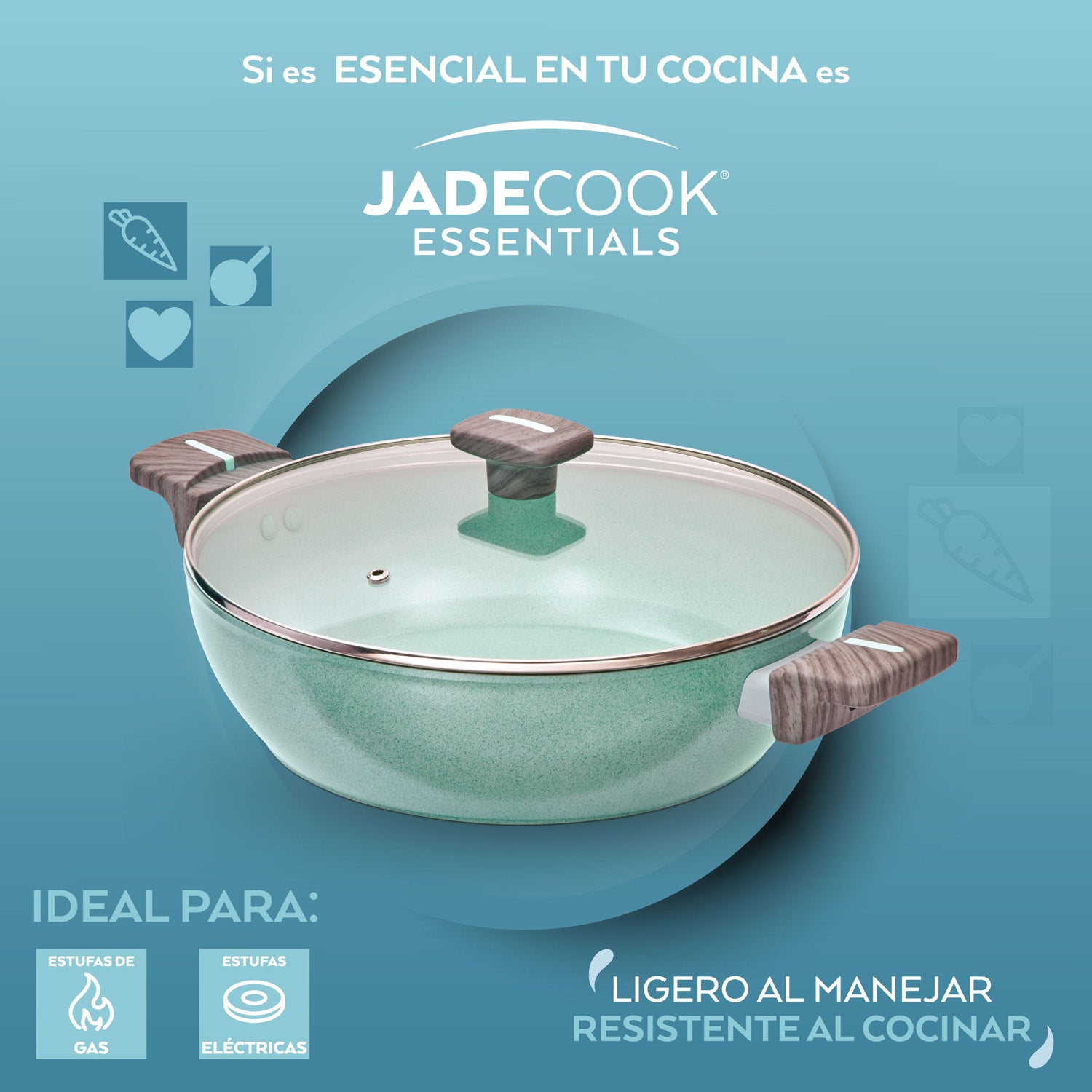 Batería de cocina Jade Cook Essentials 11 piezas