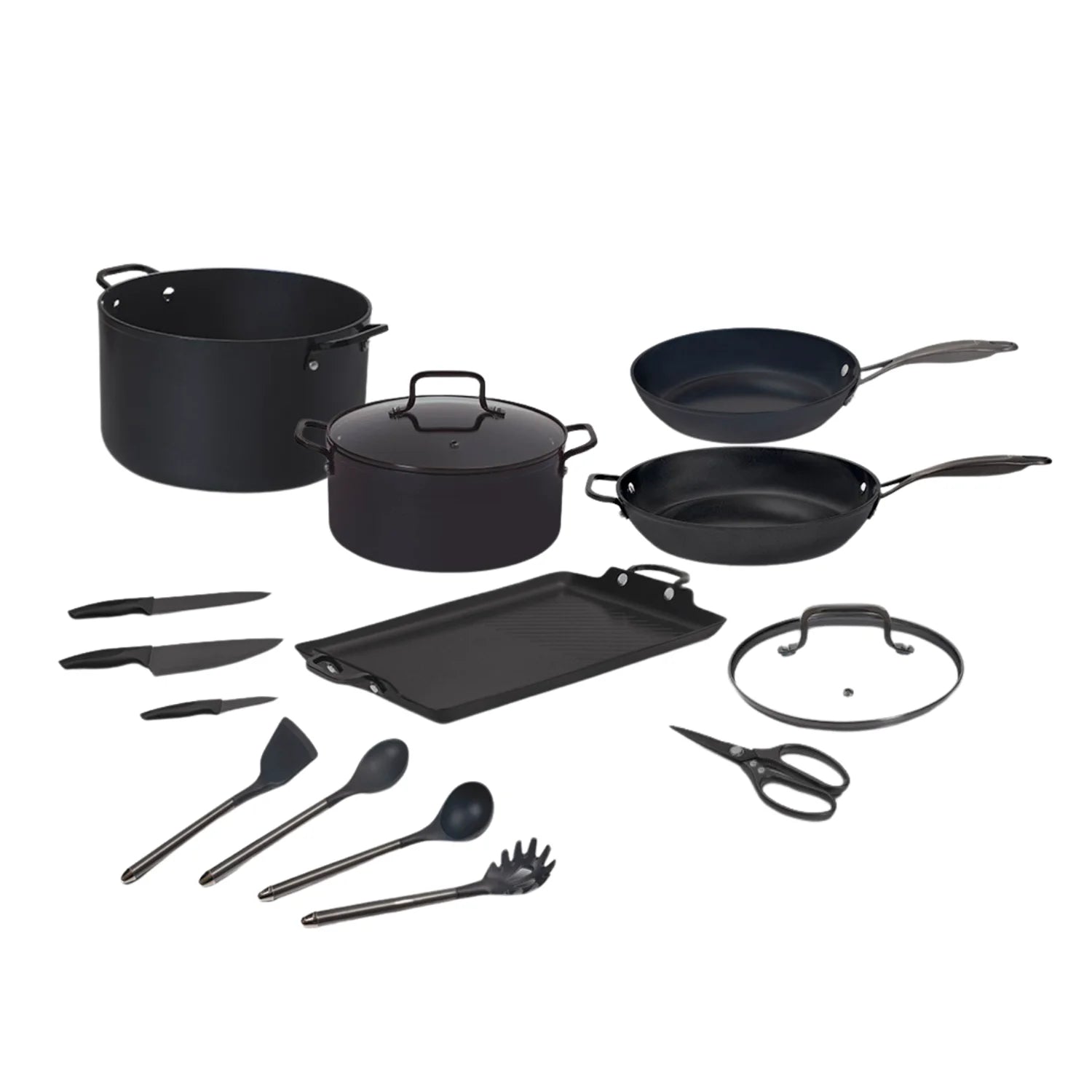 Batería de cocina Jade Black 15 piezas