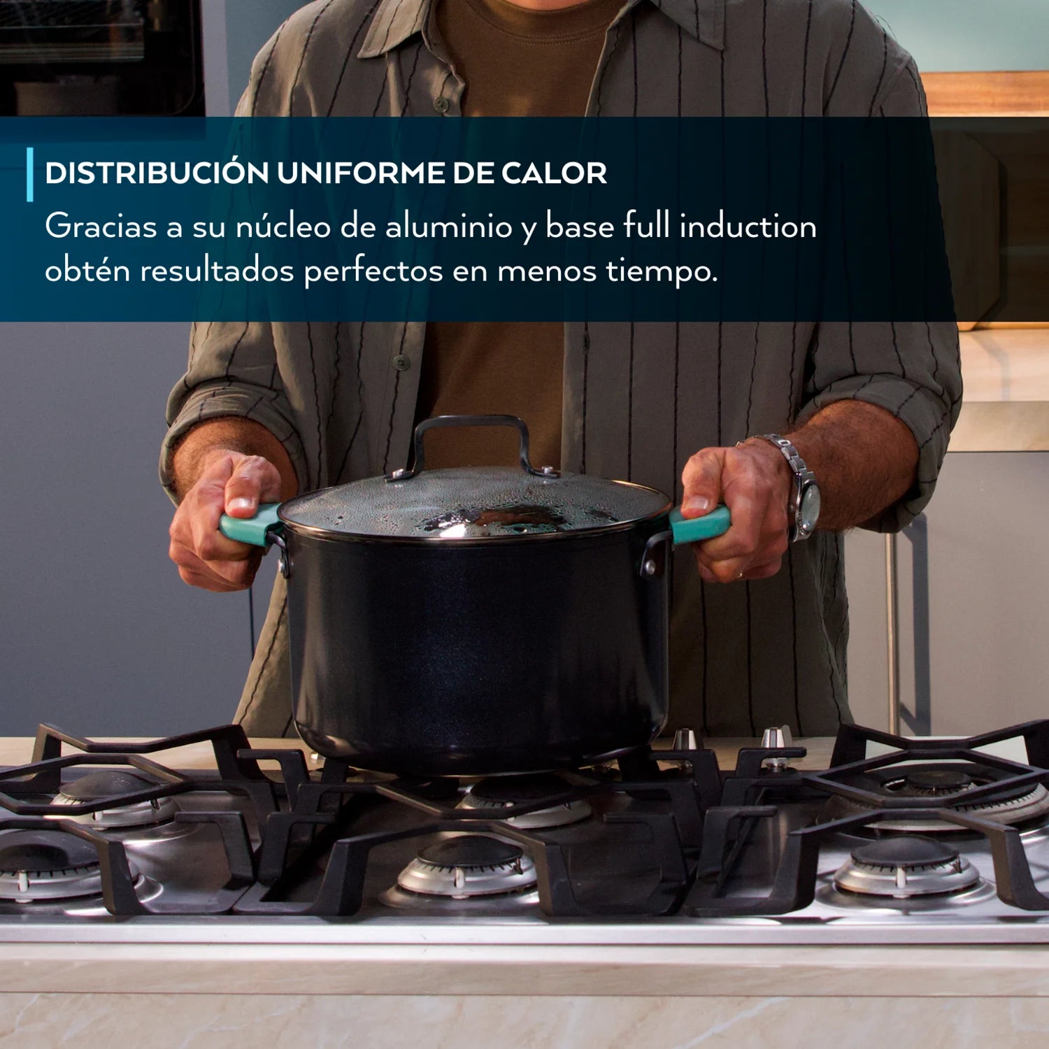 Batería de cocina Jade Black 15 piezas