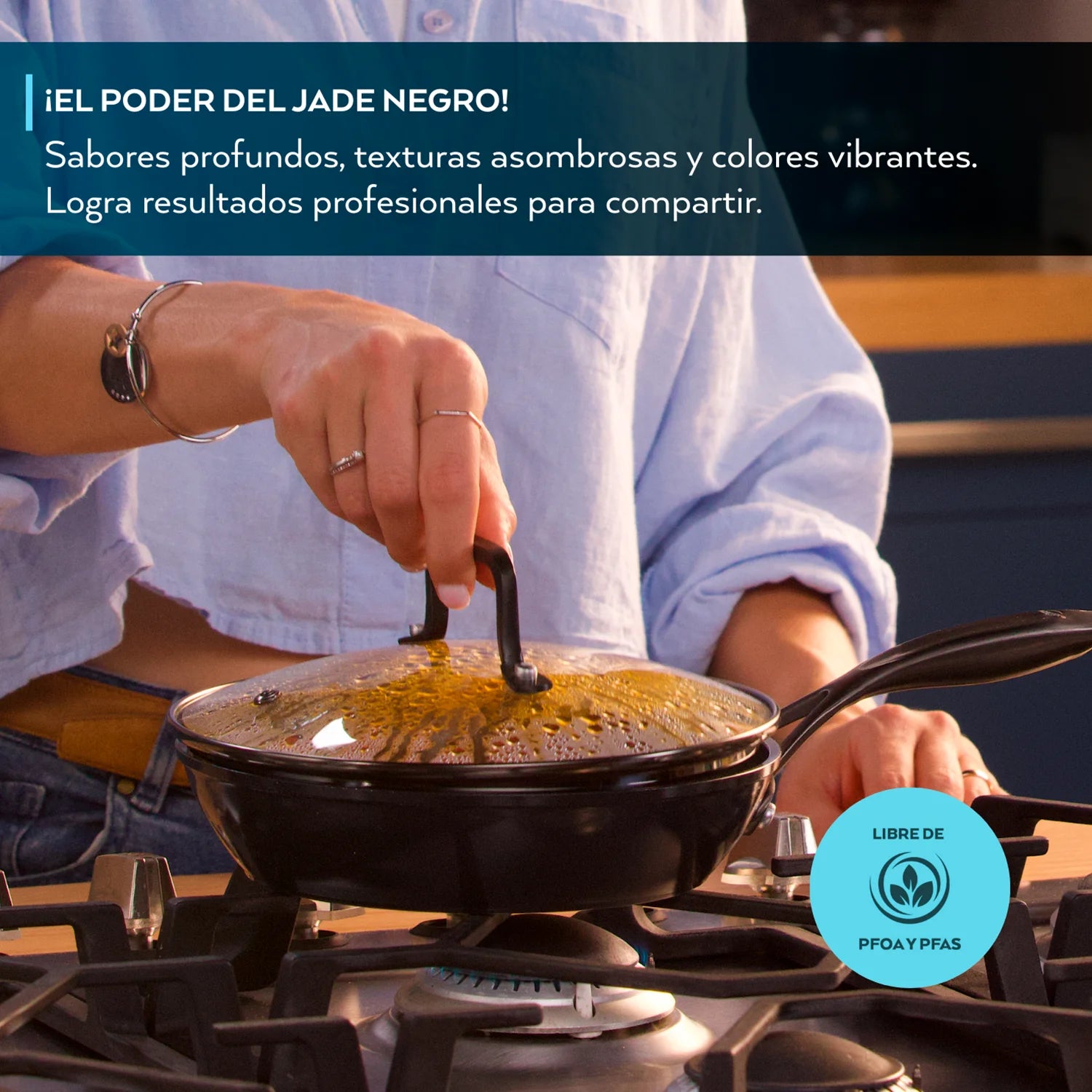 Batería de cocina Jade Black 15 piezas