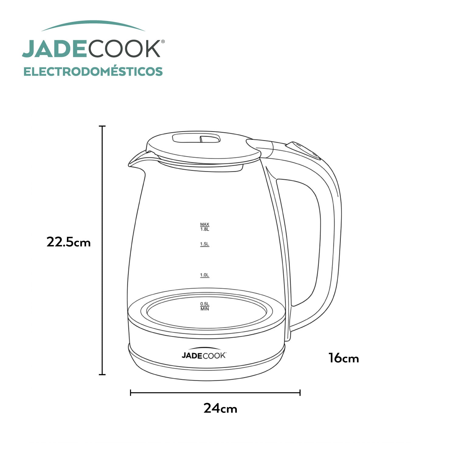 Jade Electro Tetera 1.8L 1000 w
