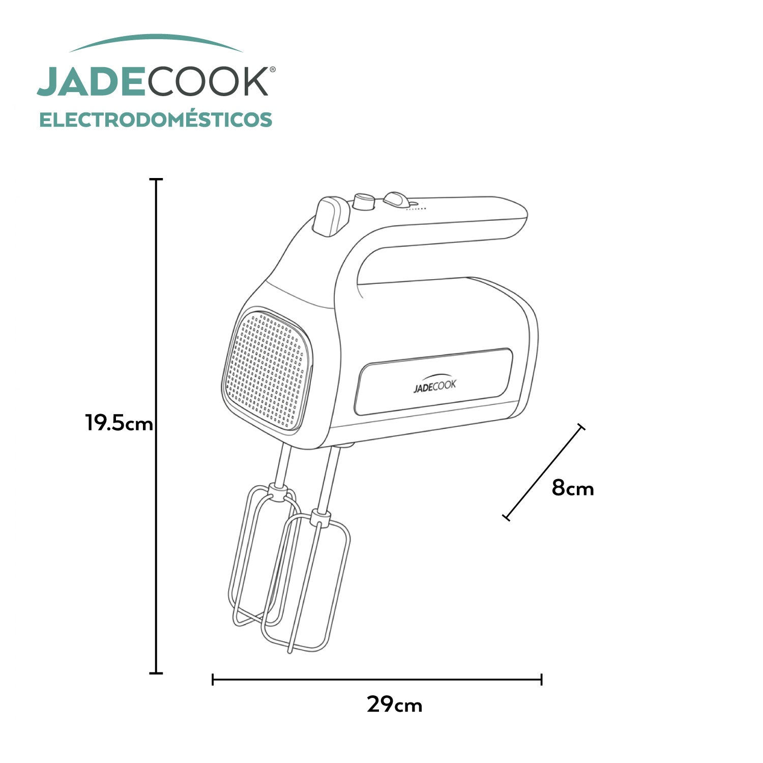 Batidora manual con accesorios Jade Cook